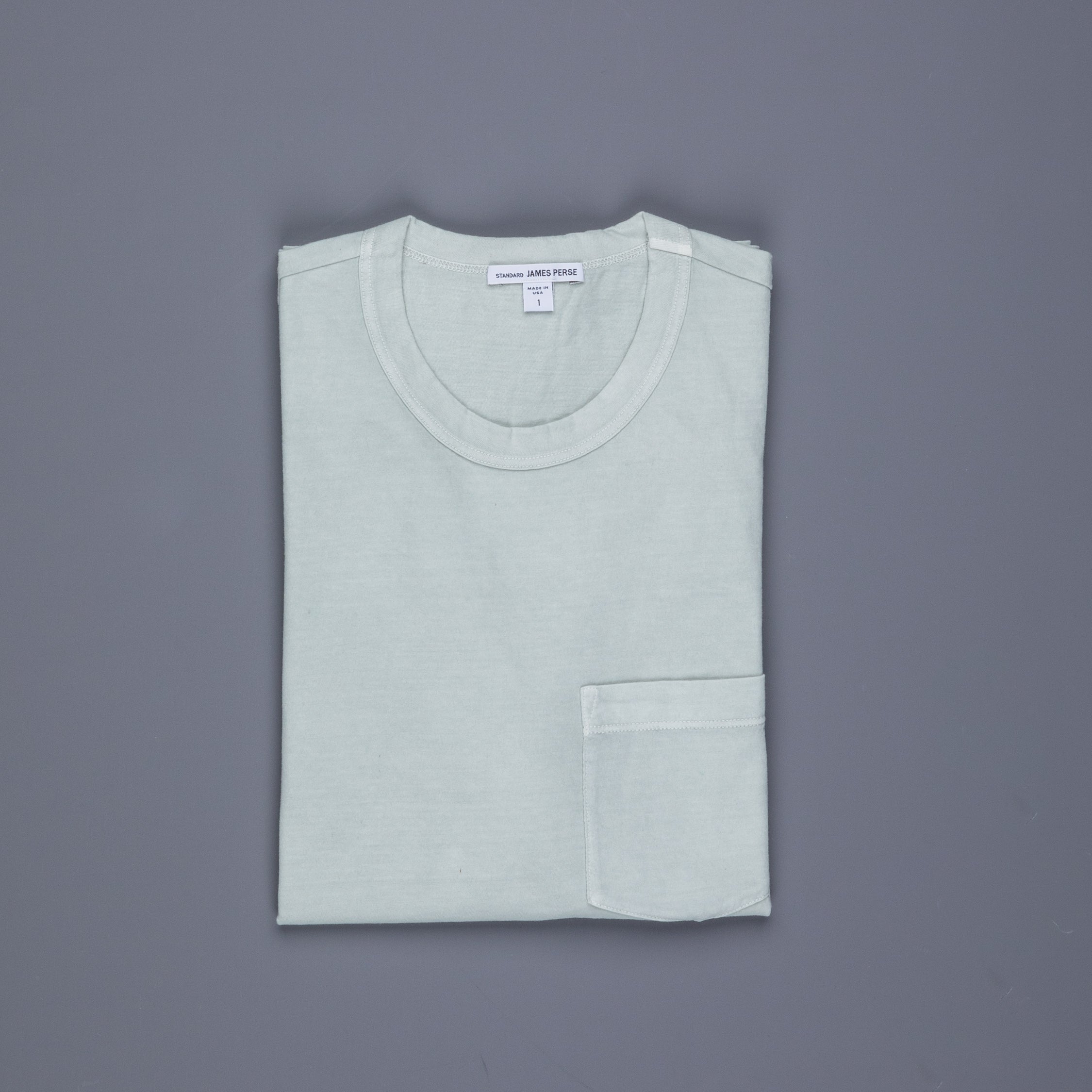 James Perse Crew Neck Pocket Tee Celery Pigment