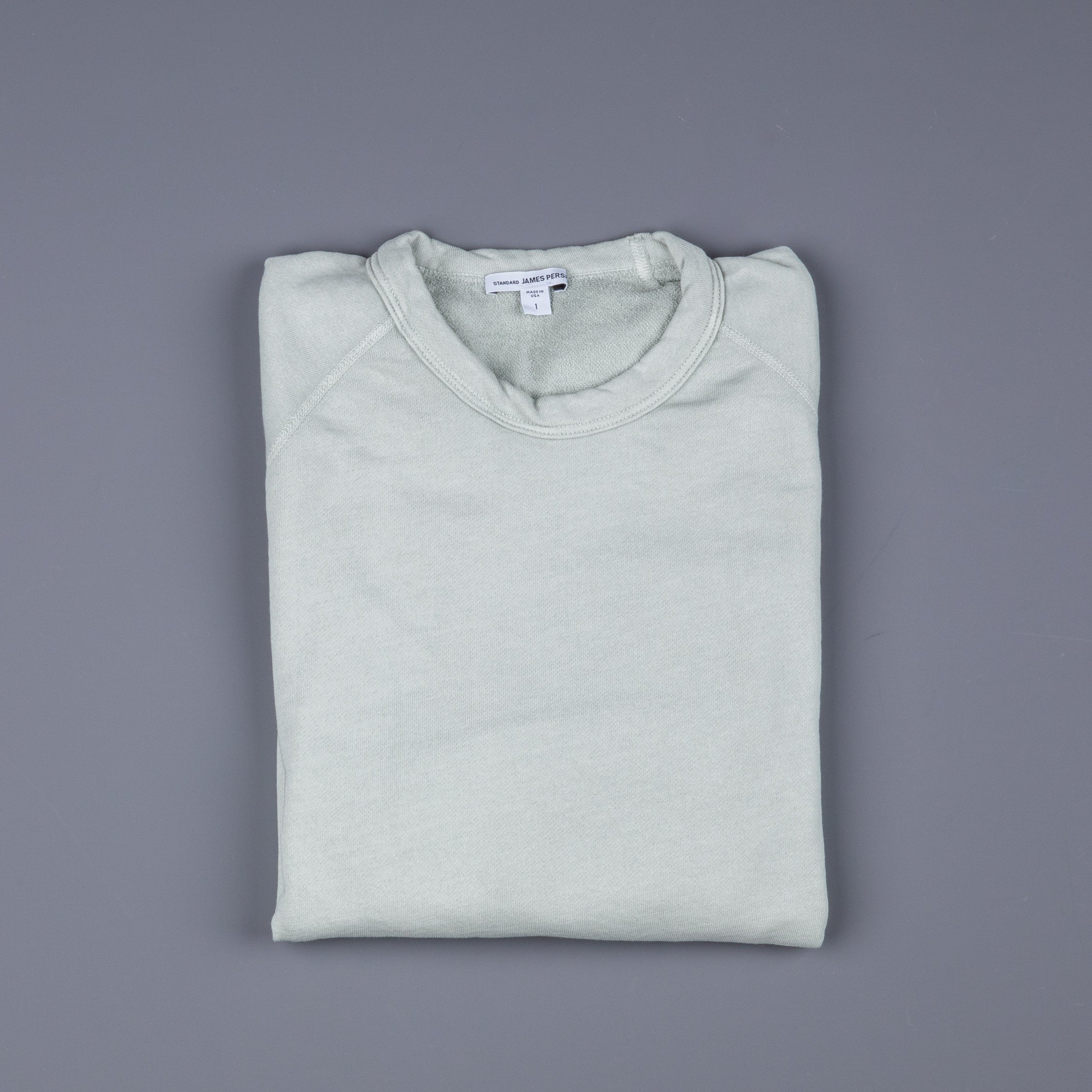 James Perse Raglan Crew Sweatshirt Celery Pigment