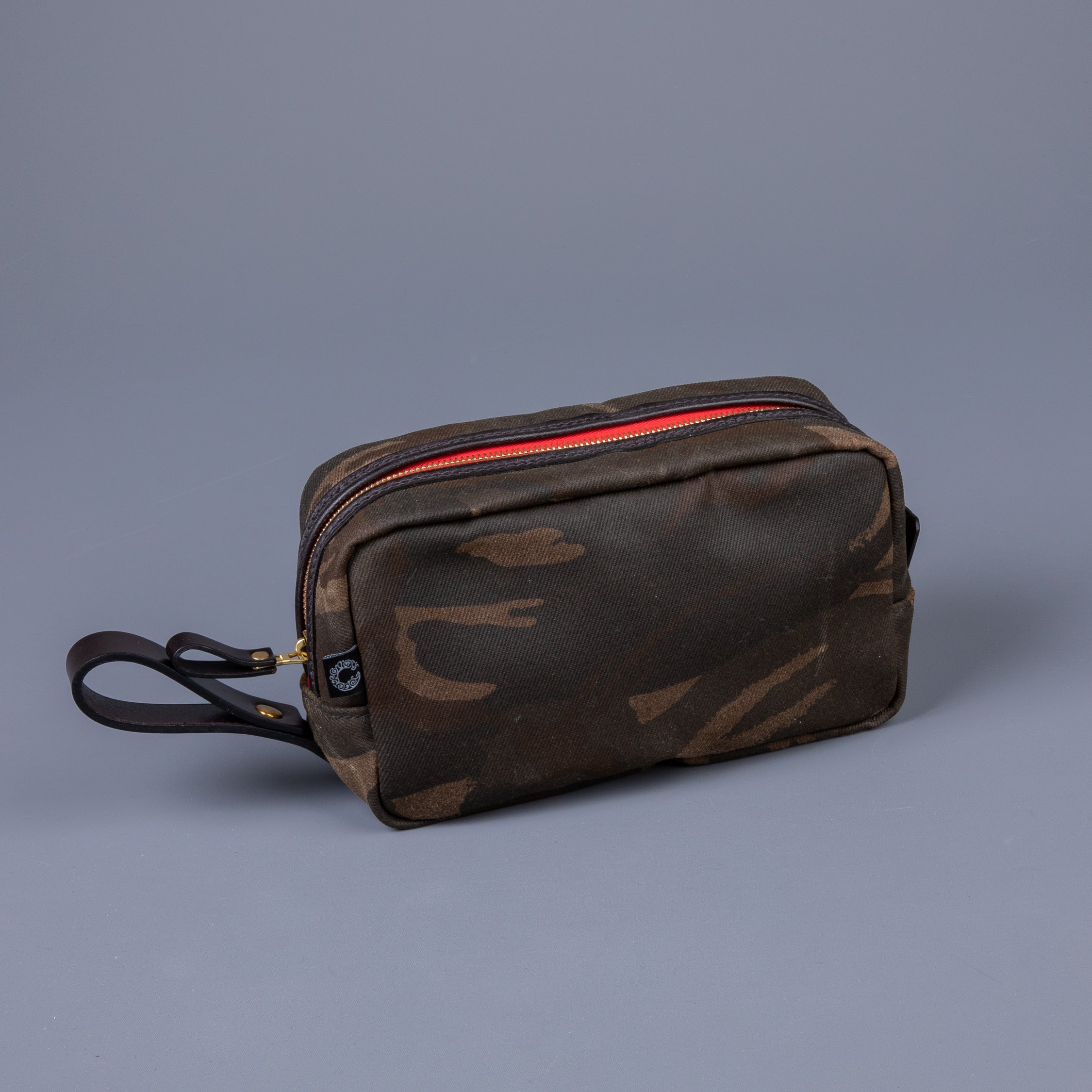 Croots Waxed Canvas Wash Bag Camo