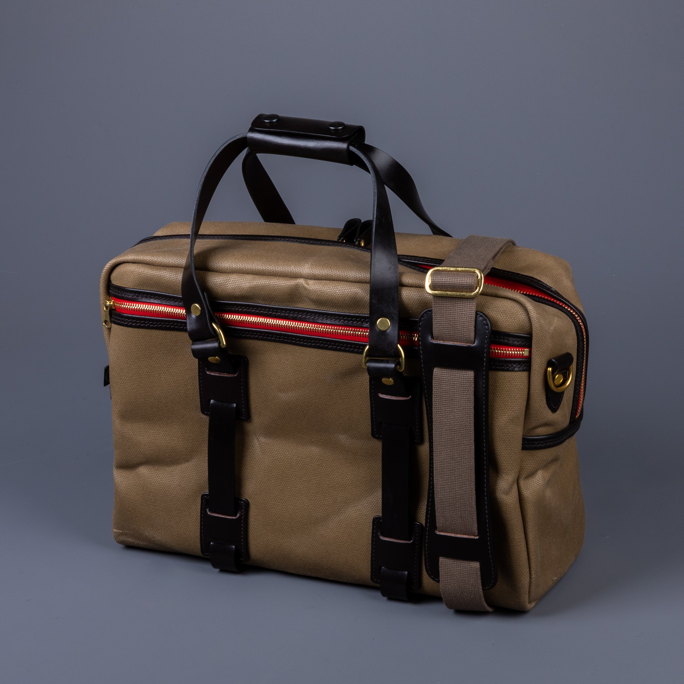 Croots Vintage Waxed Canvas Traveller Bag Sand