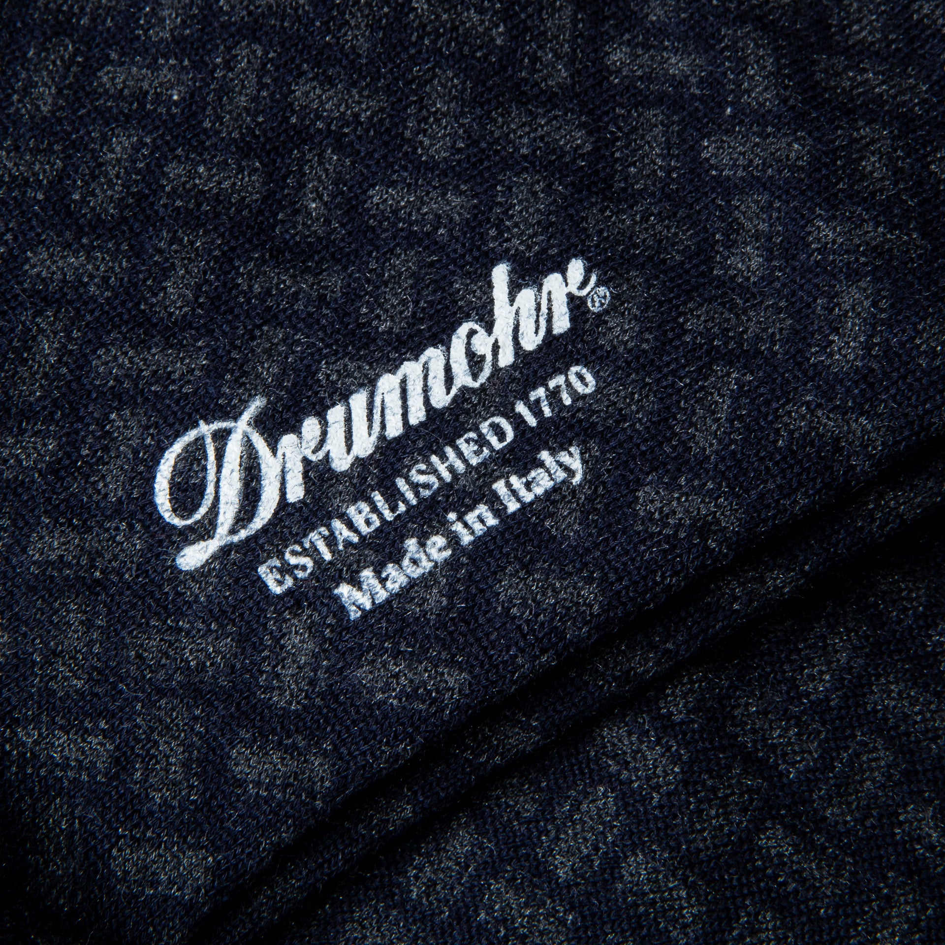 Drumohr Calza Biscottino Blu Navy and Dark Grey