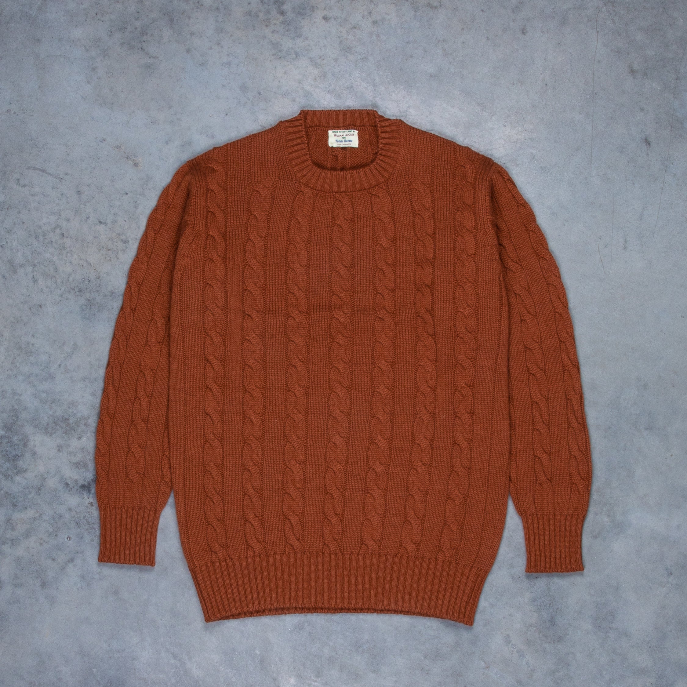 William Lockie Chirnside Cashmere Cable Crew Neck Volkan