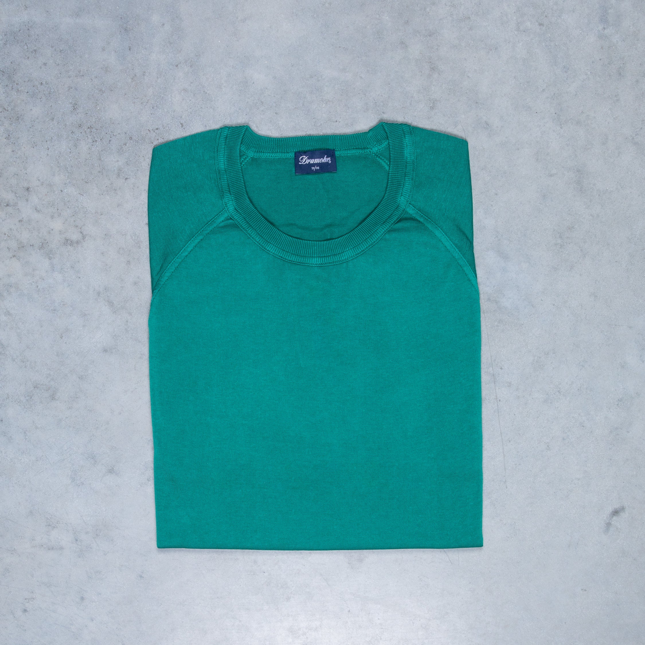 Drumohr Superlight Frost Cotton Sweater Verde Baniera