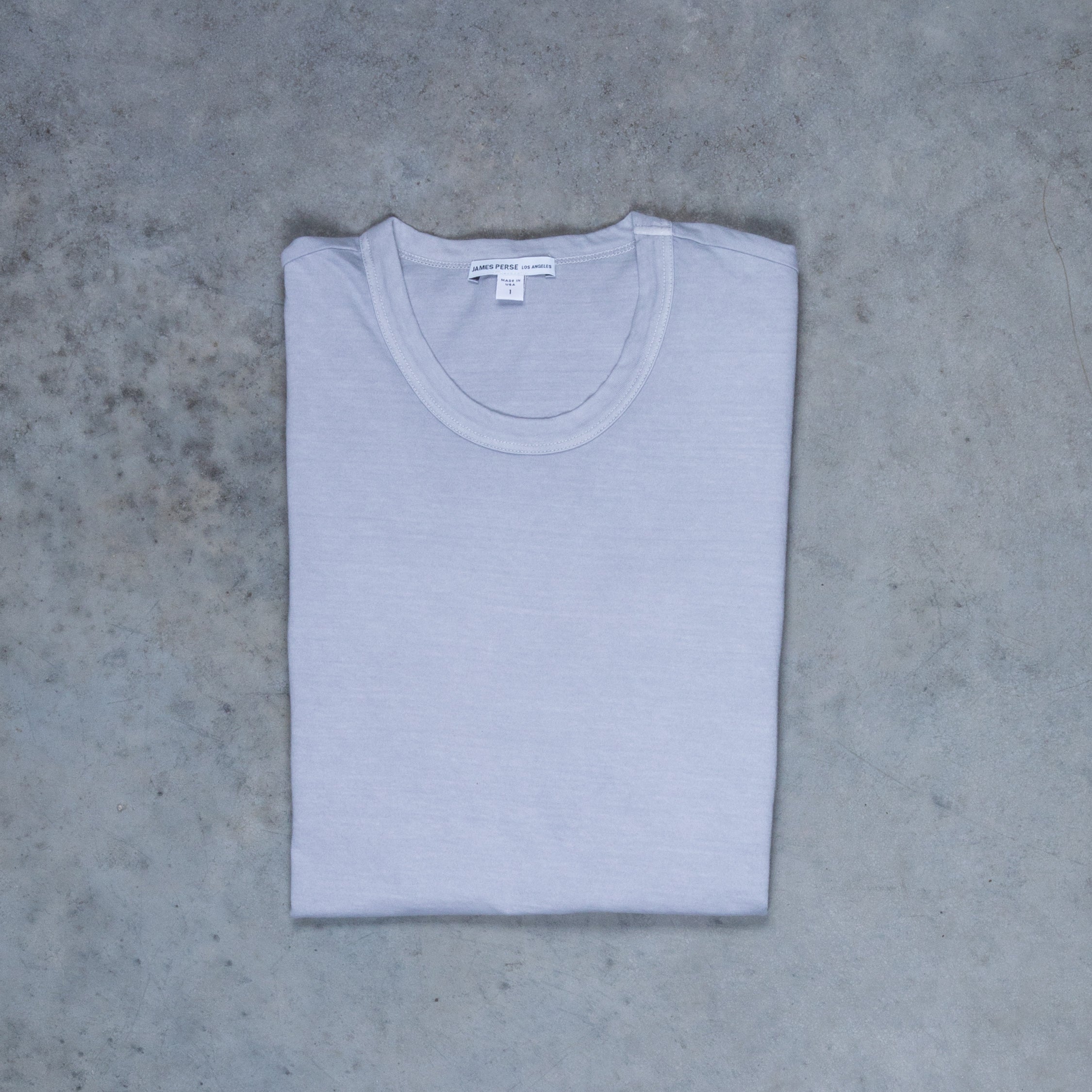 James Perse Crew Neck Tee Blue Fog