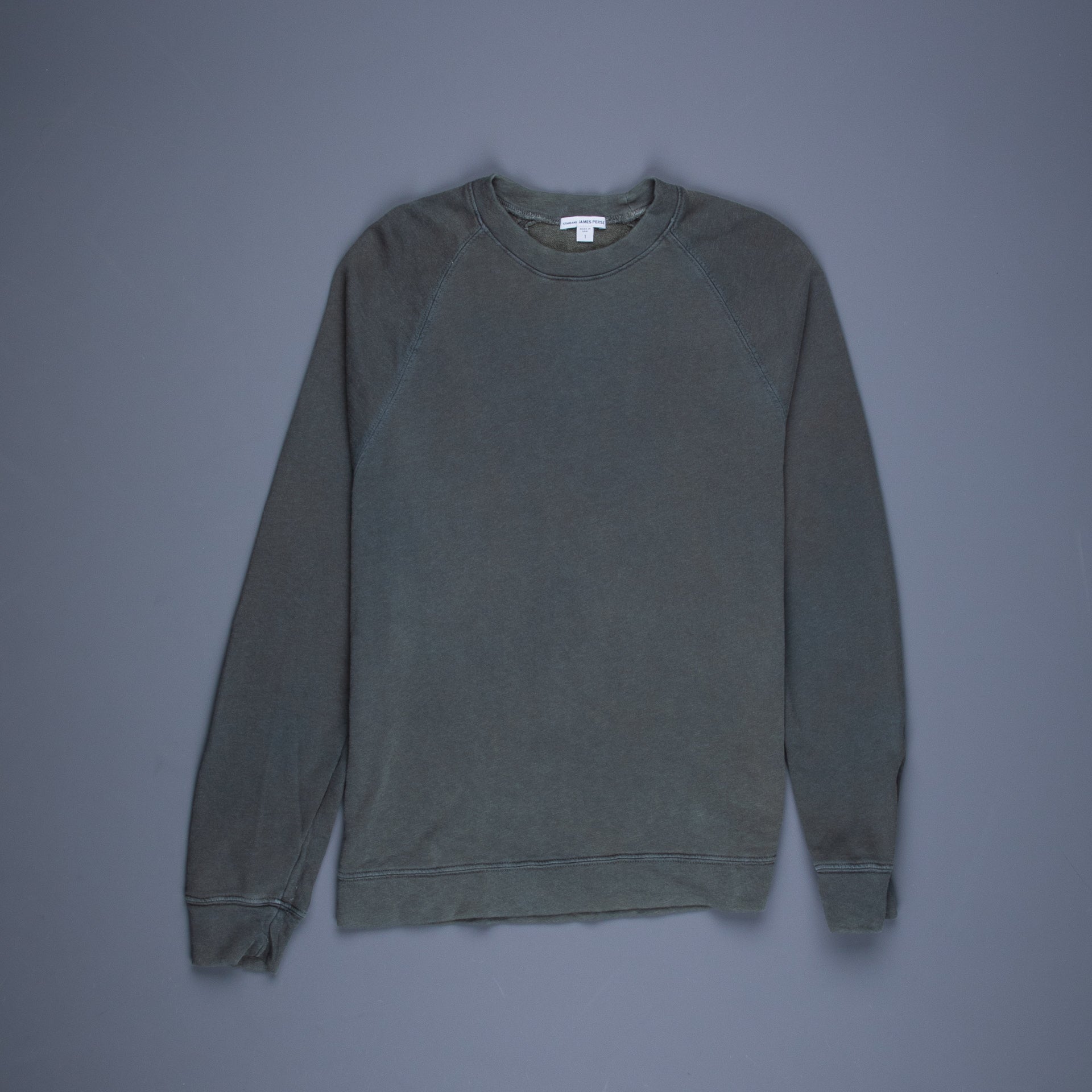 James Perse Raglan Crew Sweatshirt Jungle