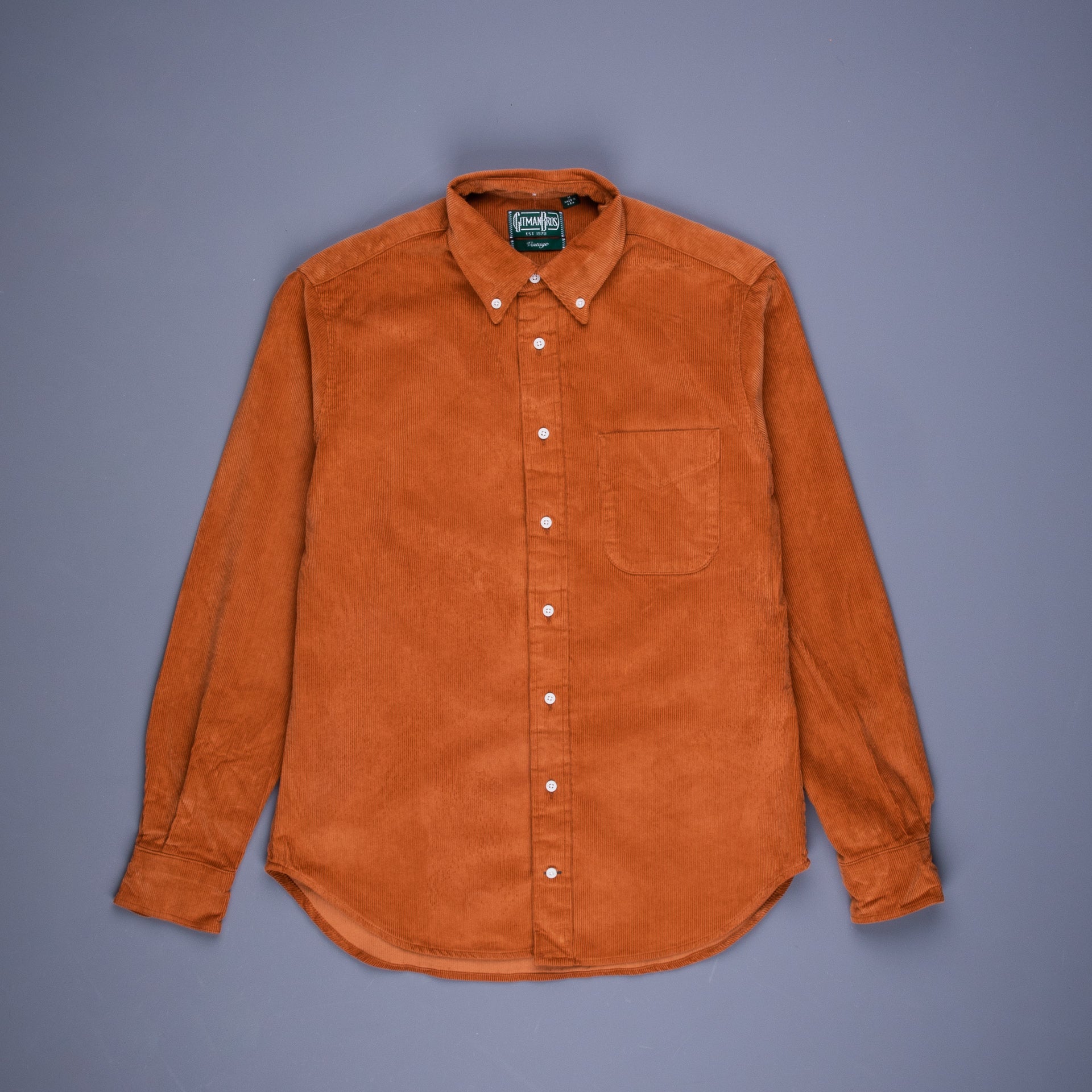 Gitman Vintage cord shirt Tabac