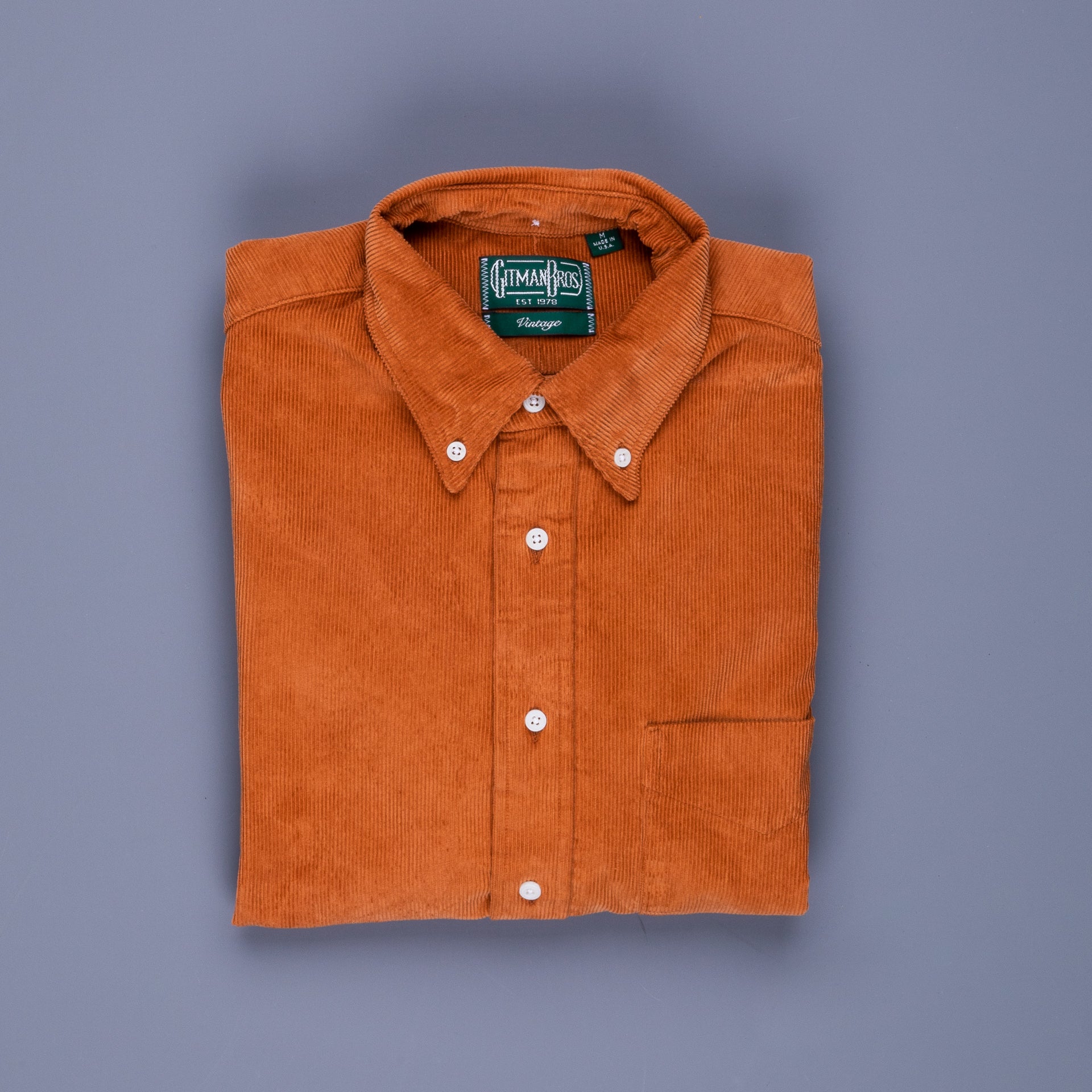 Gitman Vintage cord shirt Tabac