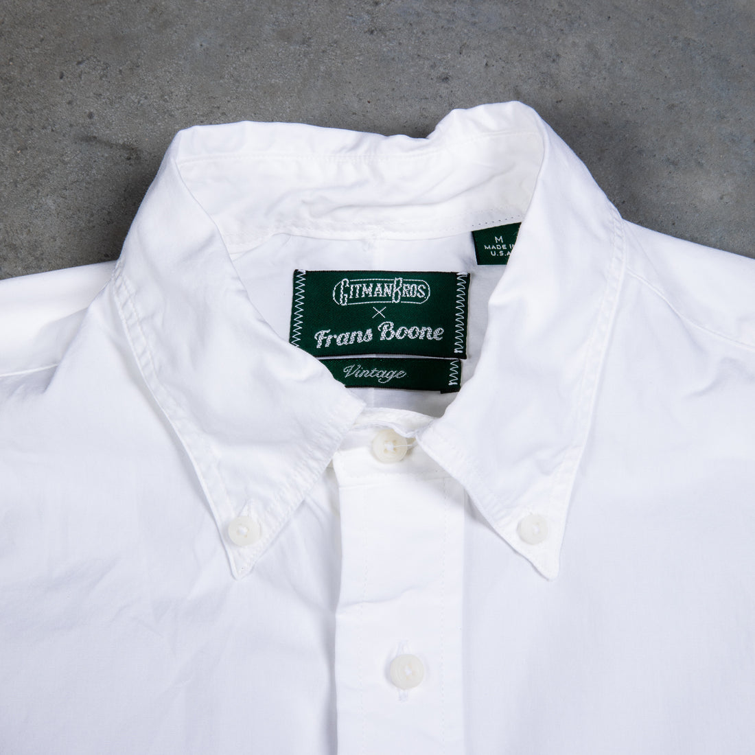 Gitman Vintage x Frans Boone 80/2 japanese yarndyed oxford white