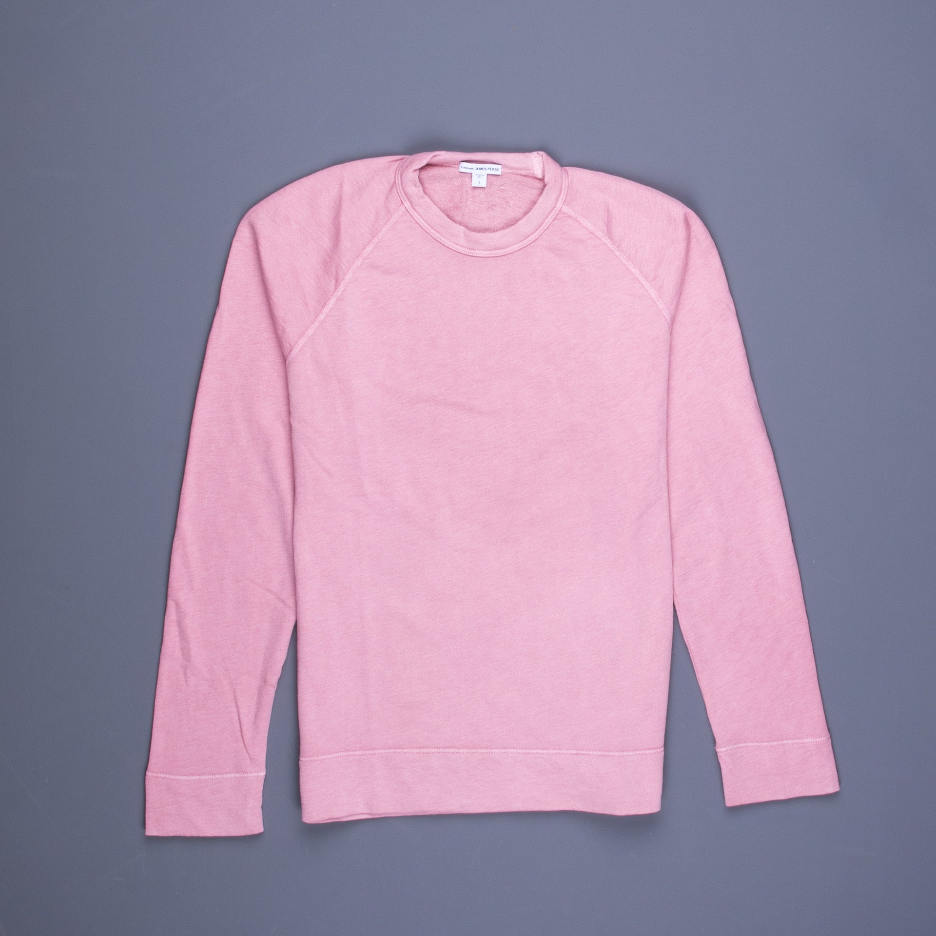 James Perse Raglan Crew Sweatshirt Antique Rose