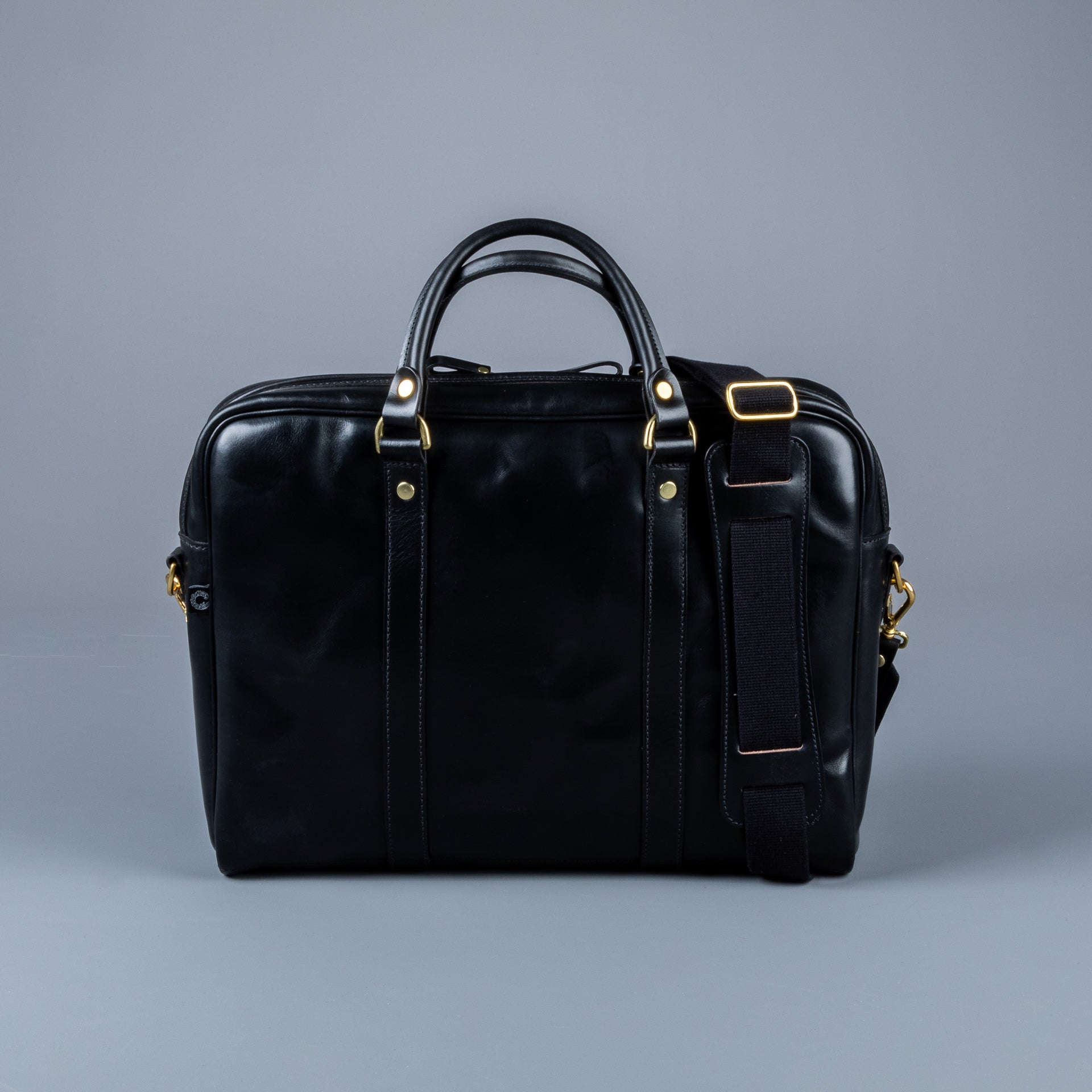 Croots Bridle Leather Black Laptop Bag