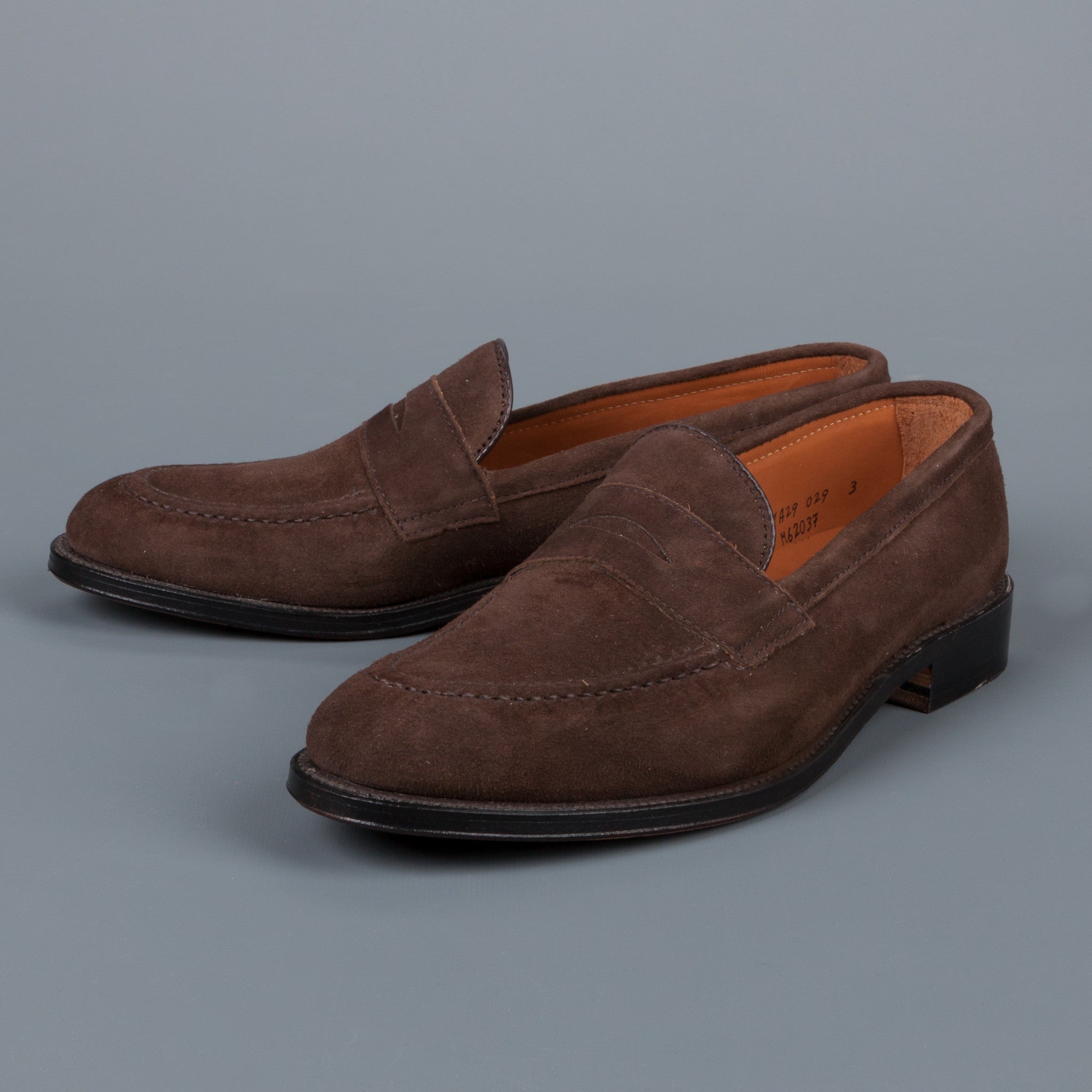 Alden Mocha kid suede loafer on flex sole