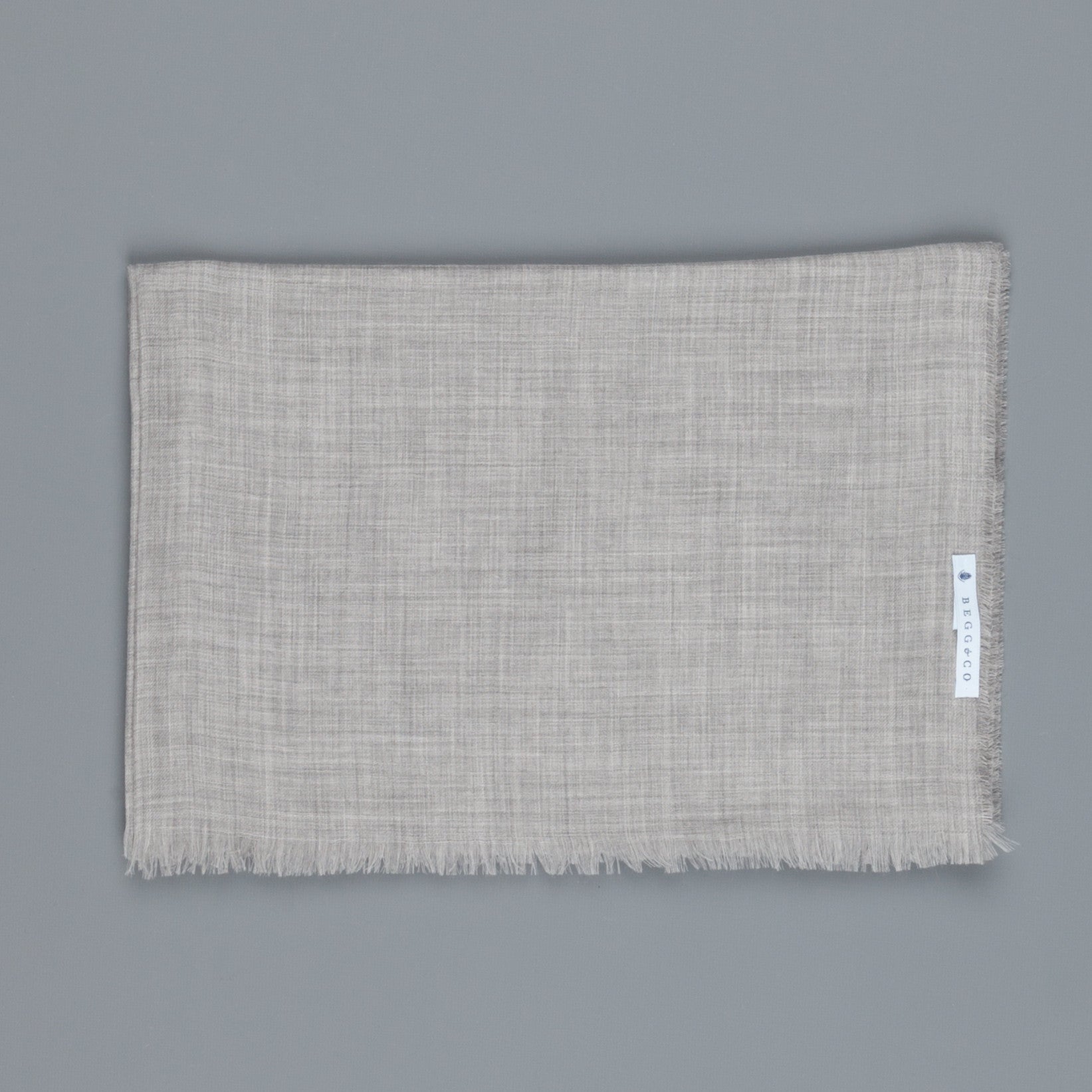 Alex Begg Wispy woven stole cashmere  Mid Grey