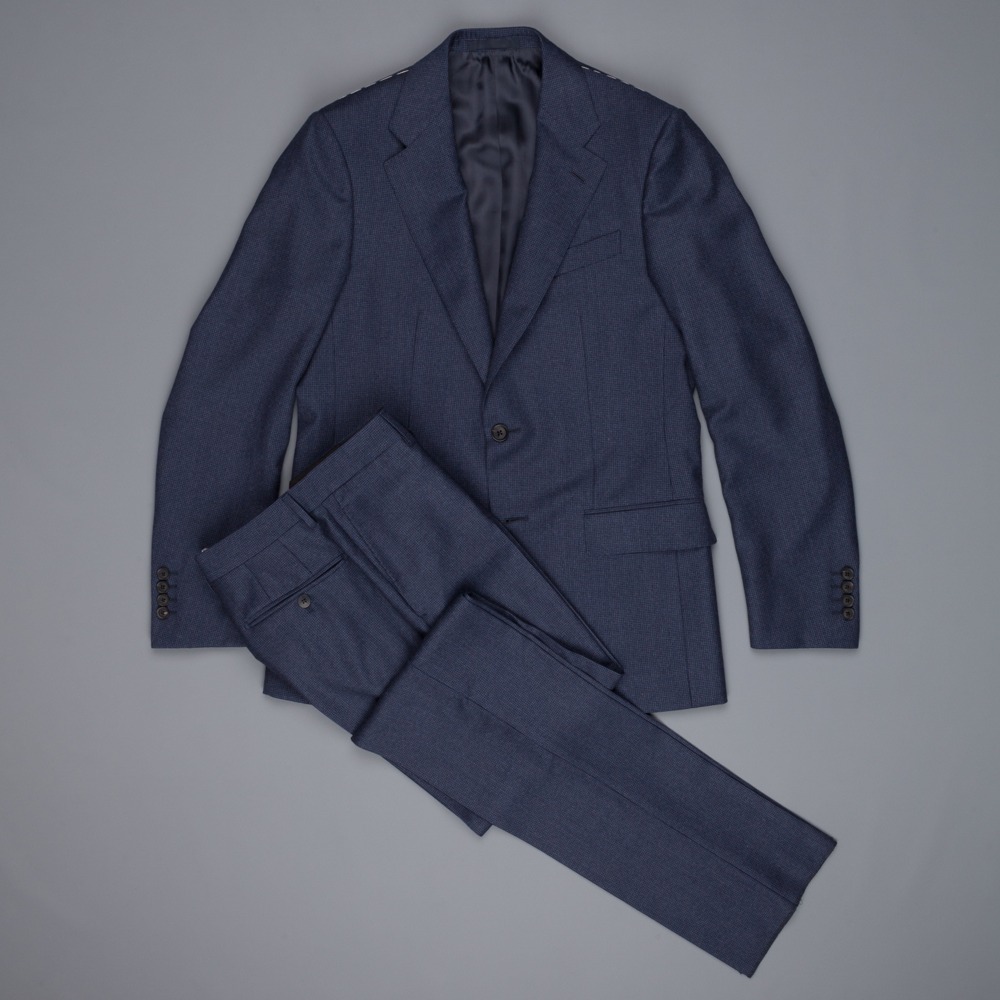 Caruso Nabucco Suit blu wool houndstooth – Frans Boone Store