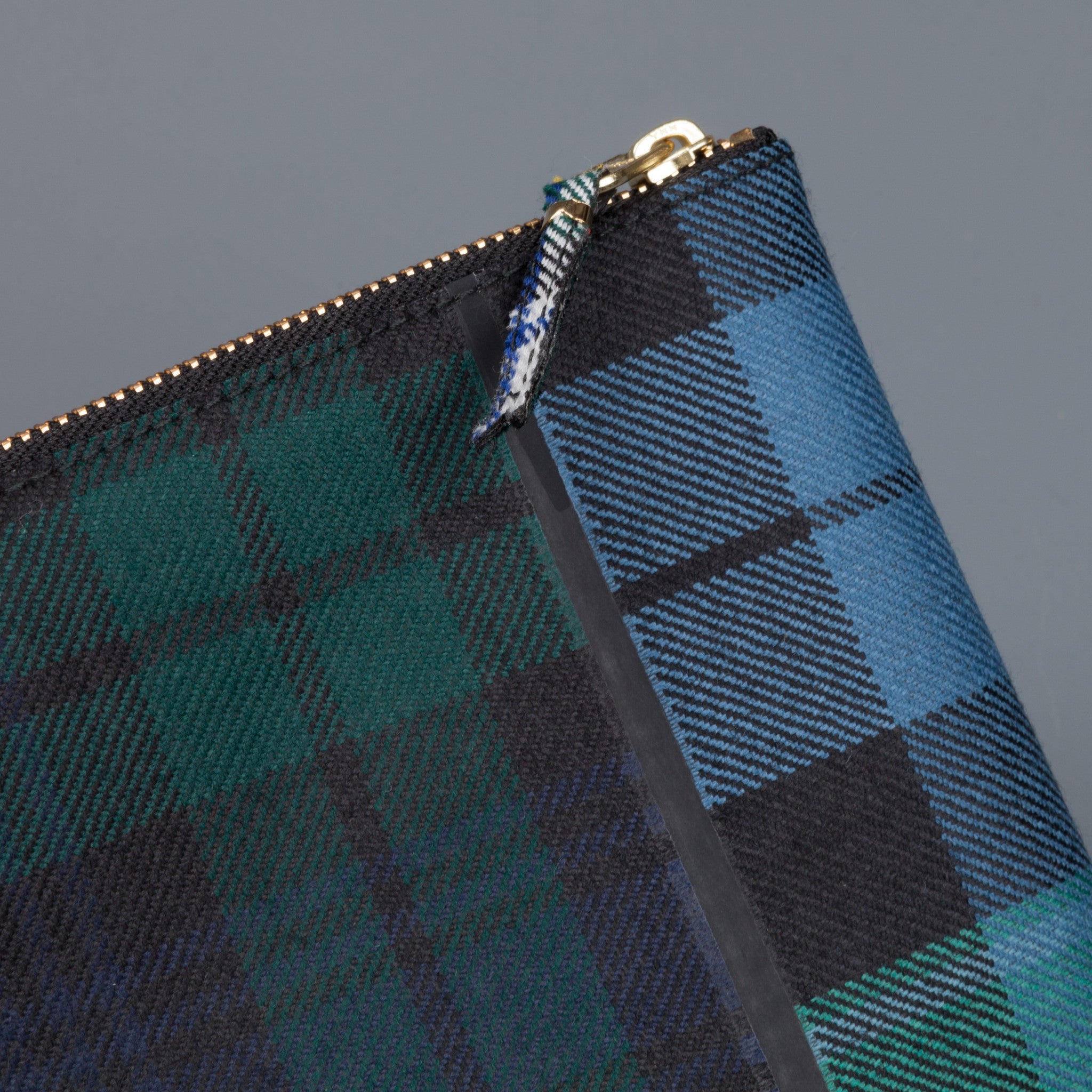 Comme des Garçons Wallet envelop Tartan Green