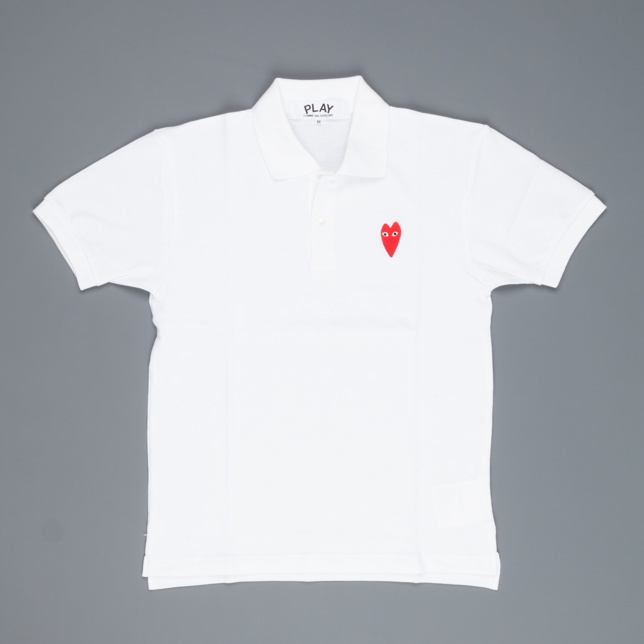 Comme des Garçons PLAY polo shirt long heart White