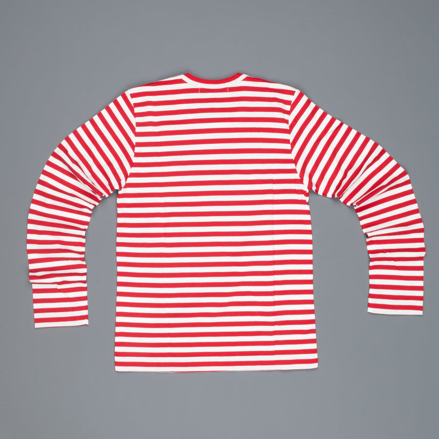 red and white striped comme des garçons