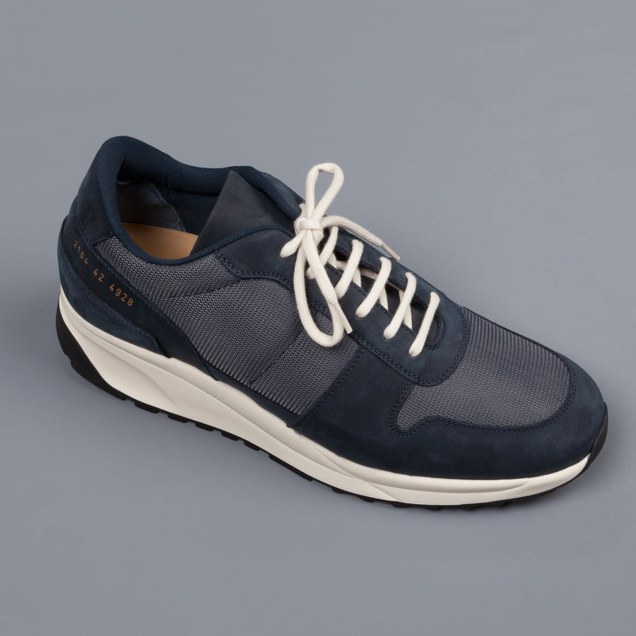 track vintage nubuck and mesh sneakers