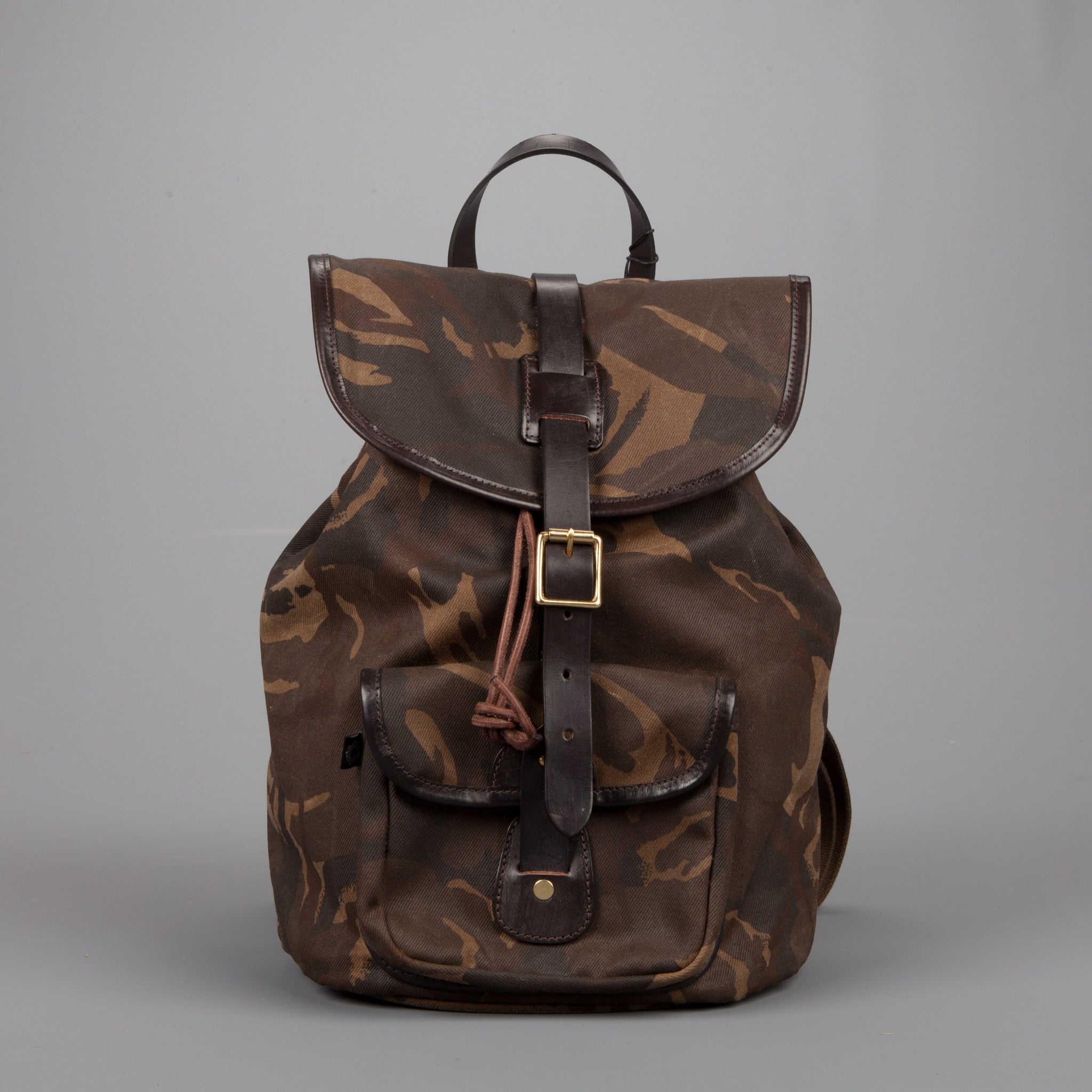 Croots Drawstring rucksack  Waxed Camouflage