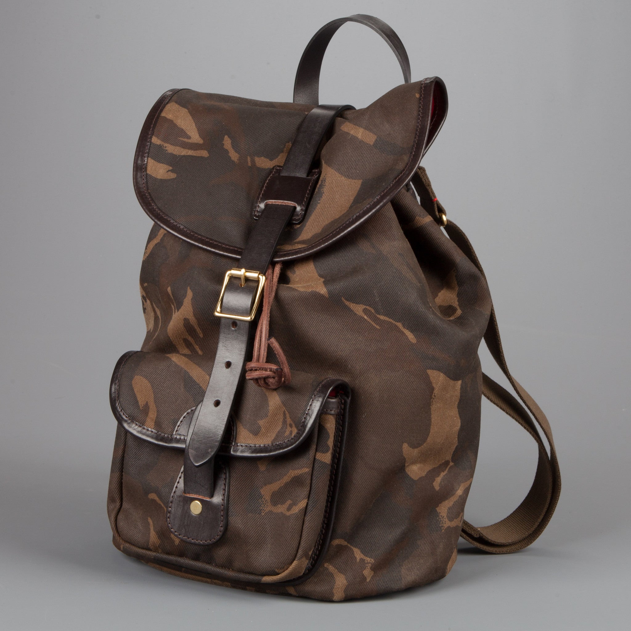 Croots Drawstring rucksack  Waxed Camouflage