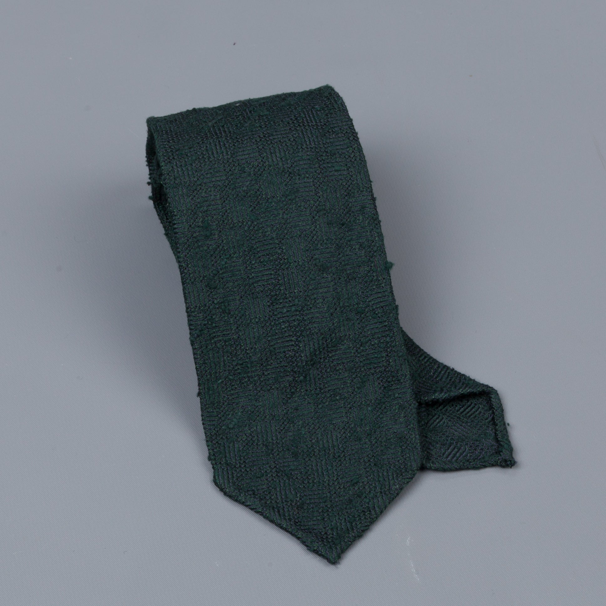 Drakes untipped basketweave tie in shantung silk Bottle