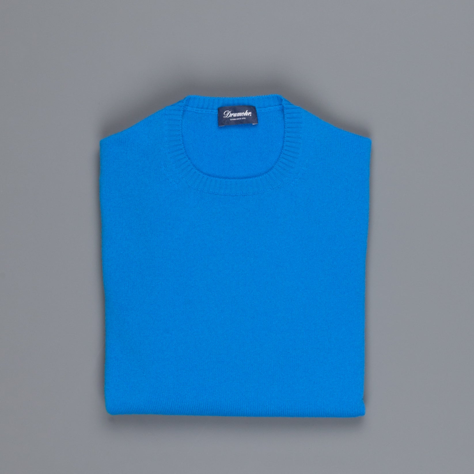 Drumohr Tabor Cashmere Crew Neck Blue