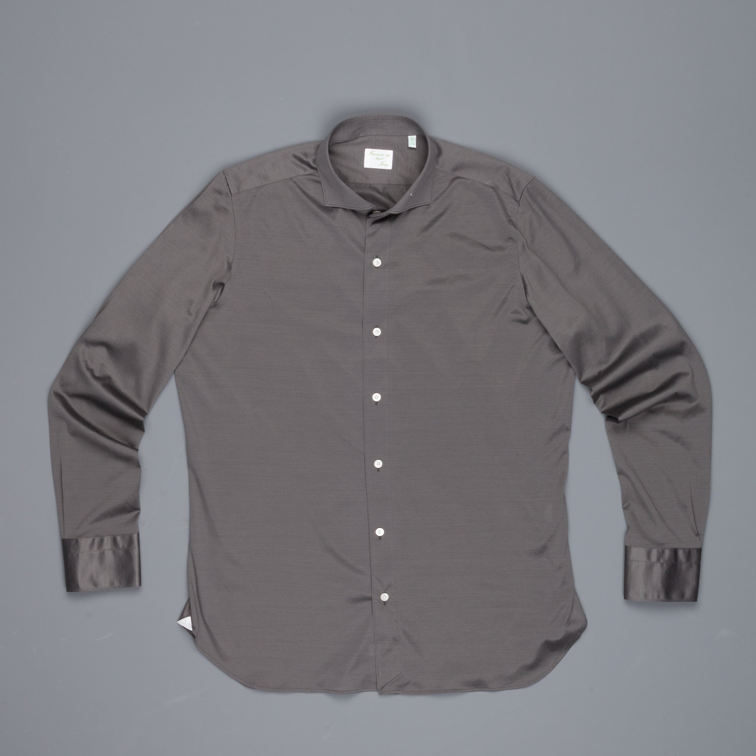 Finamore Ottawa Shirt Achille Collar jersey grey