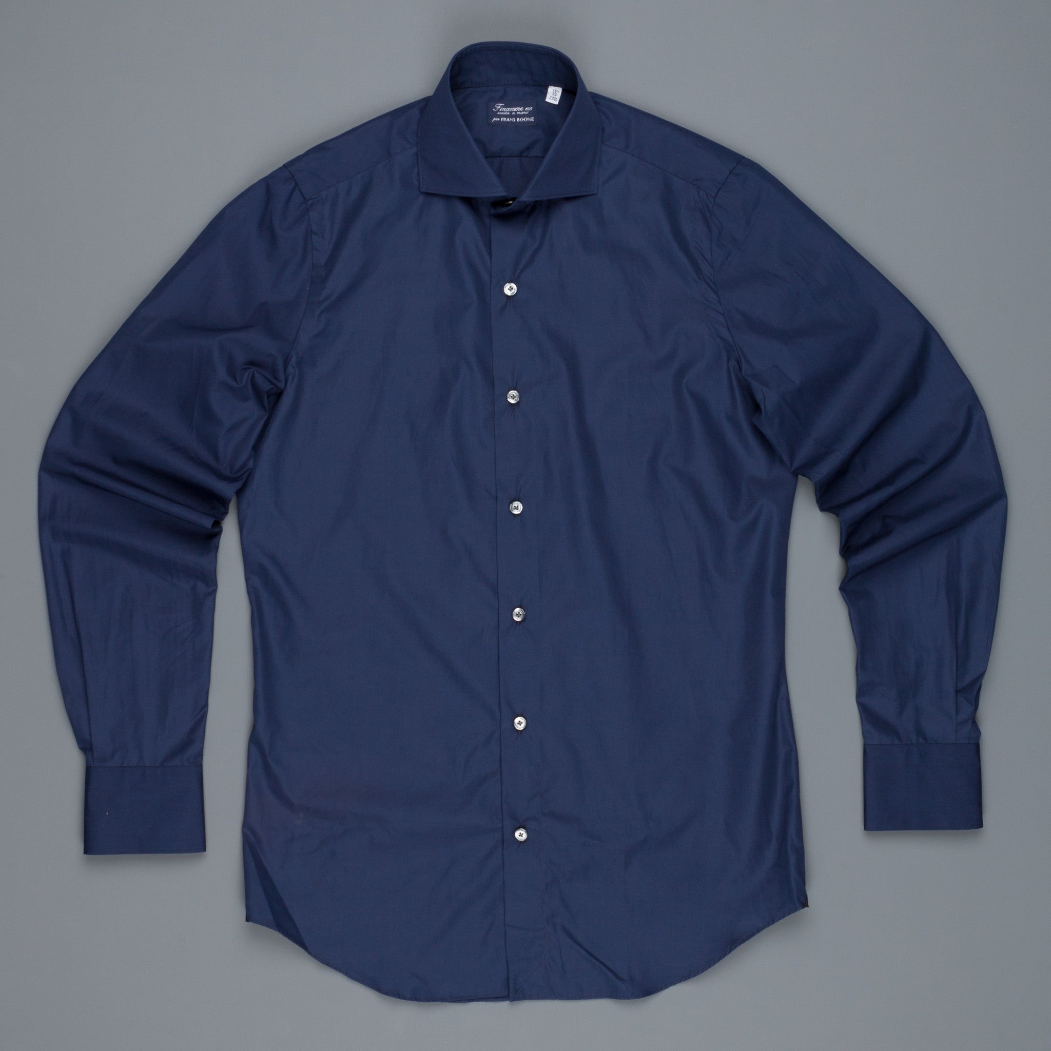 Finamore Milano Shirt Soft Collar Eduardo Navy