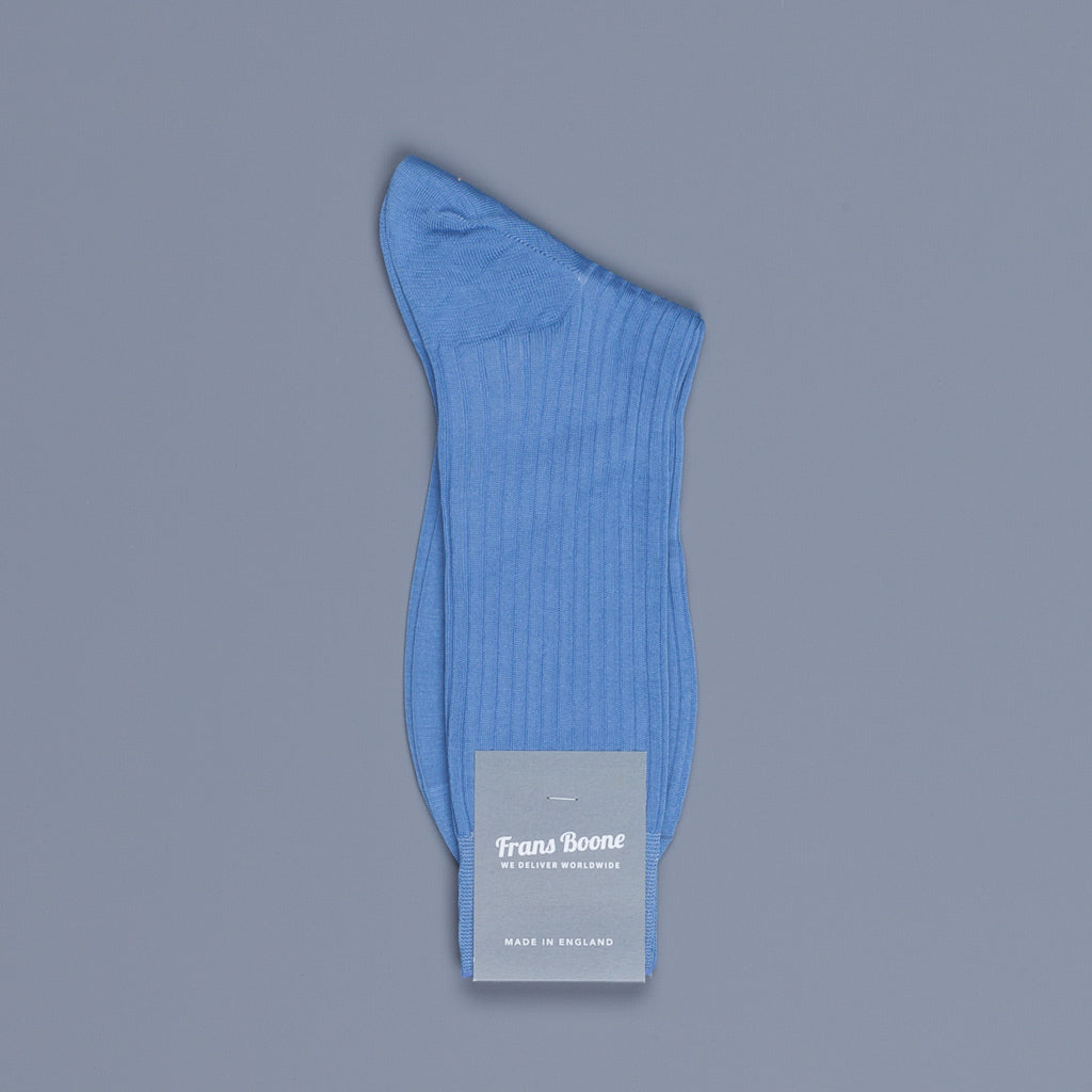 Frans Boone X Pantherella Vale Socks 100% Fil d'Ecosse / Cotton lisle Denim