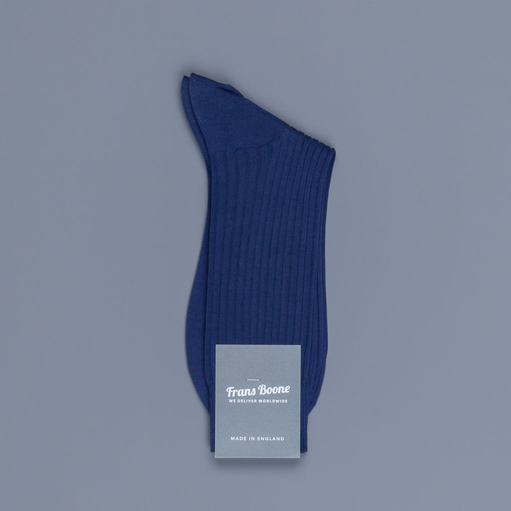 Frans Boone X Pantherella Vale Socks 100% Fil d'Ecosse / Cotton lisle Ocean