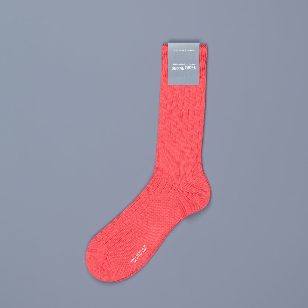 Frans Boone x Pantherella Raynor socks Coral