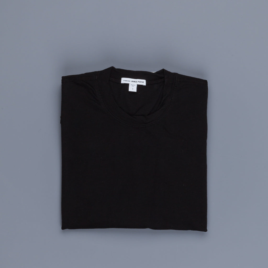 James Perse Dry Touch Jersey L/S Crew Neck Black