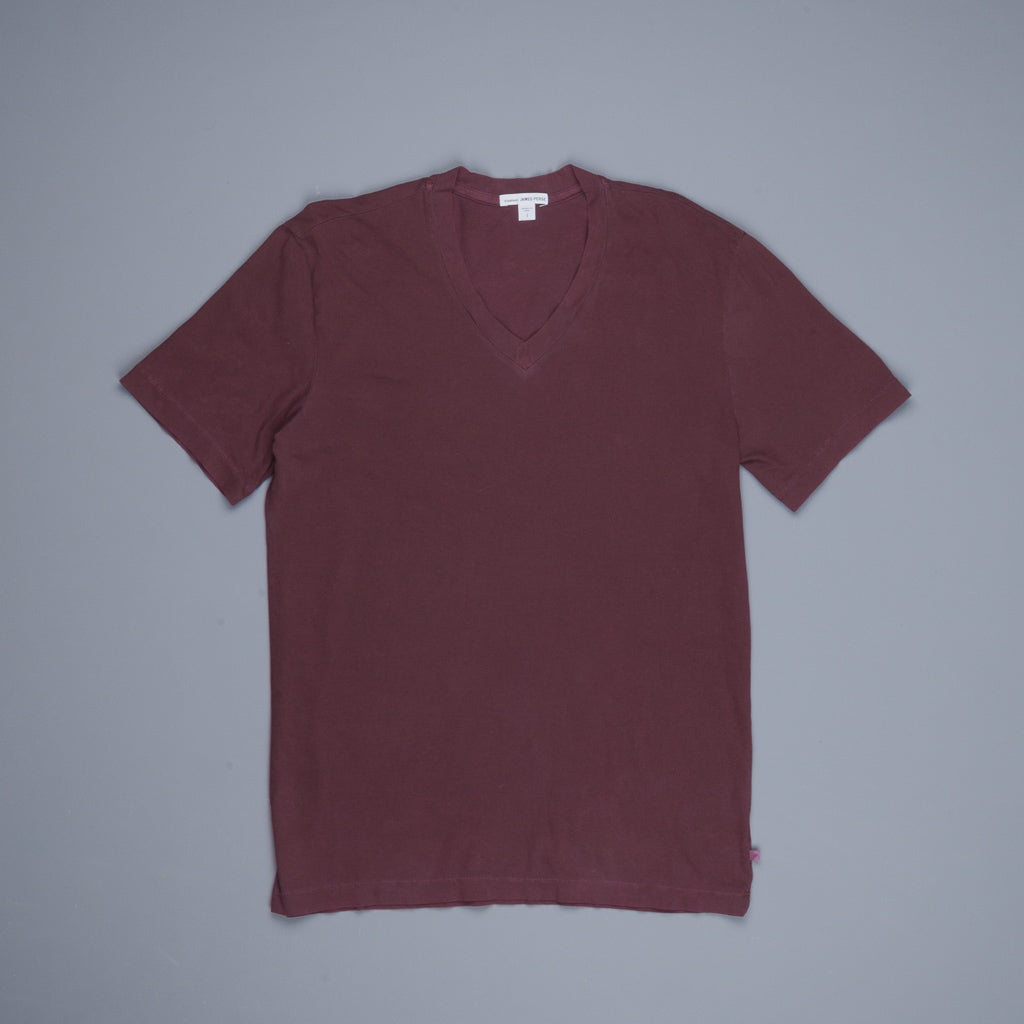 James Perse V Neck Tee Aubergine