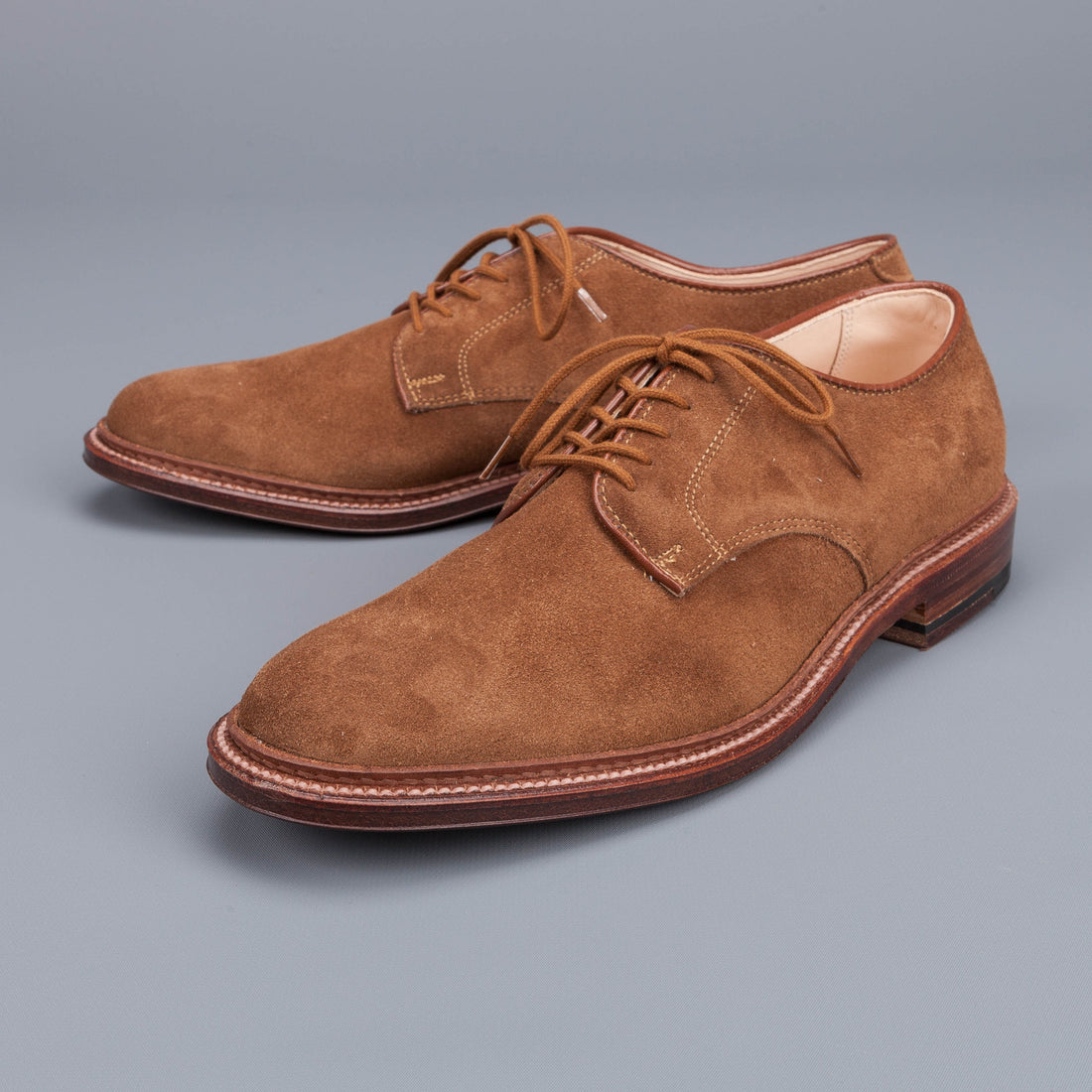 Alden unlined snuff suede plain toe blucher – Frans Boone Store