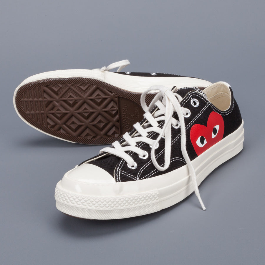 Comme des Garçons X Play Converse Chuck Taylor '70 low top in Black ...