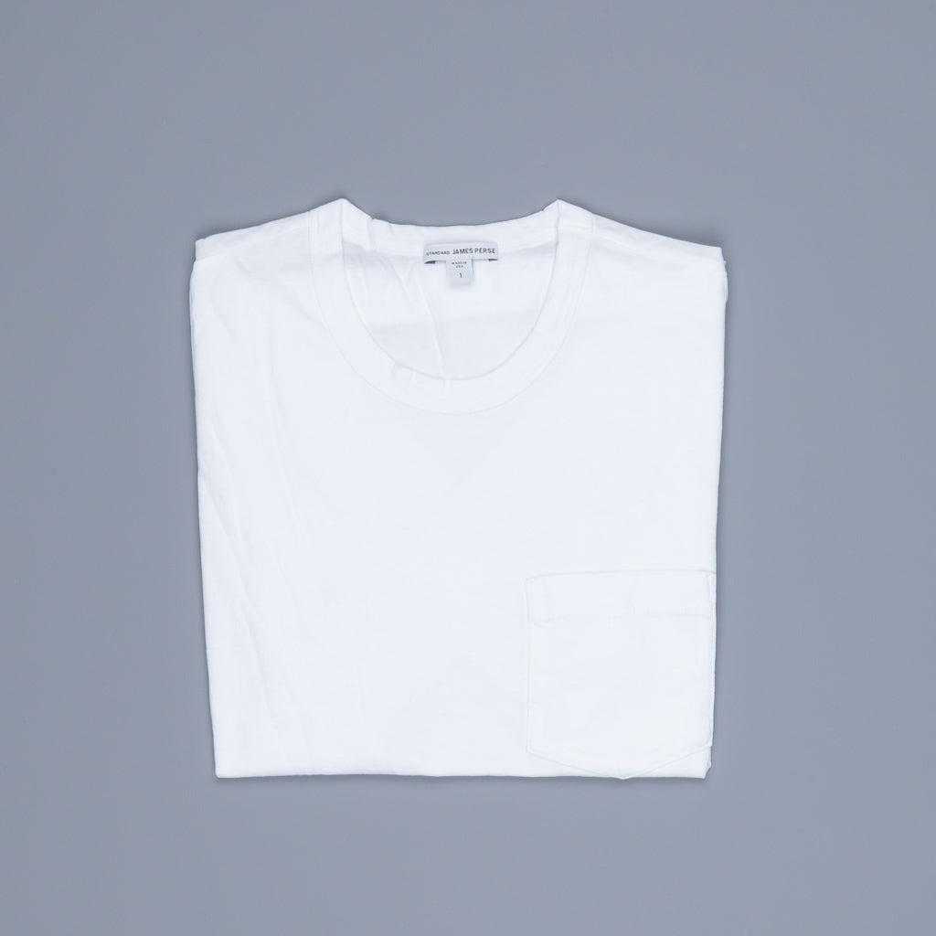 James Perse Crew Neck Pocket Tee White