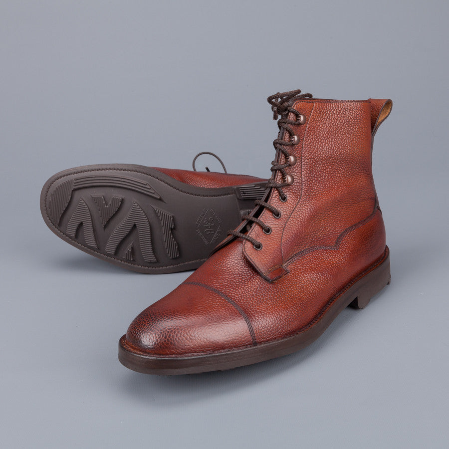 Edward Green Galway in Rosewood country calf grain leather last 64 Veldtschoen construction