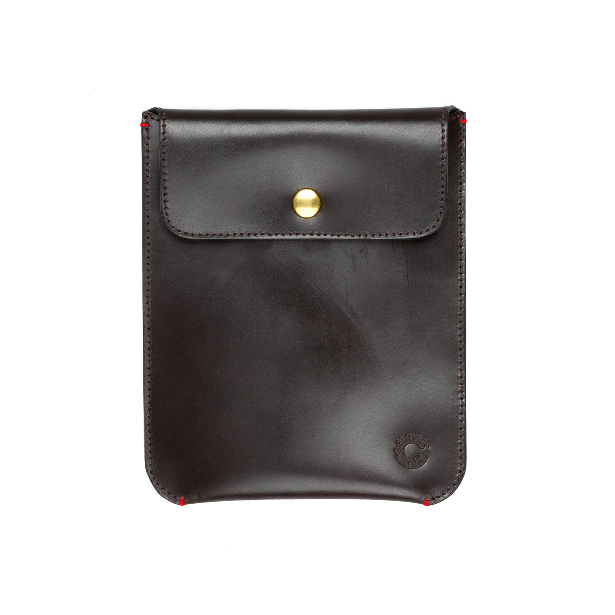 Croots Malton Bridle leather Mini I pad sleeve Dark havana