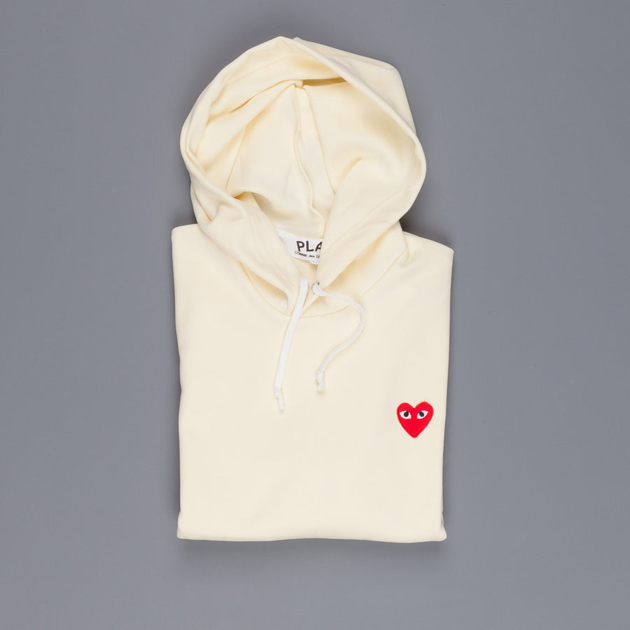 comme des garcons hoodie ivory