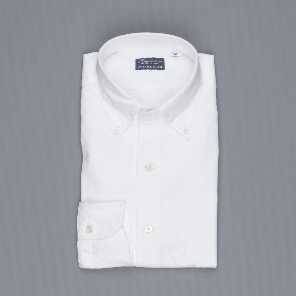 Finamore Gaeta shirt Lucio button down collar white oxford