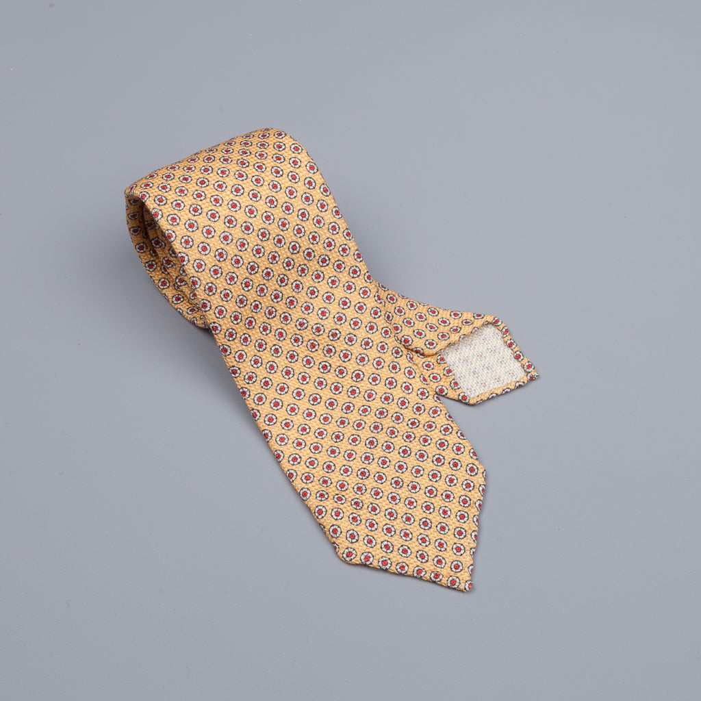 Drake´s untipped tie wool/cashmere/silk blend oriental gold