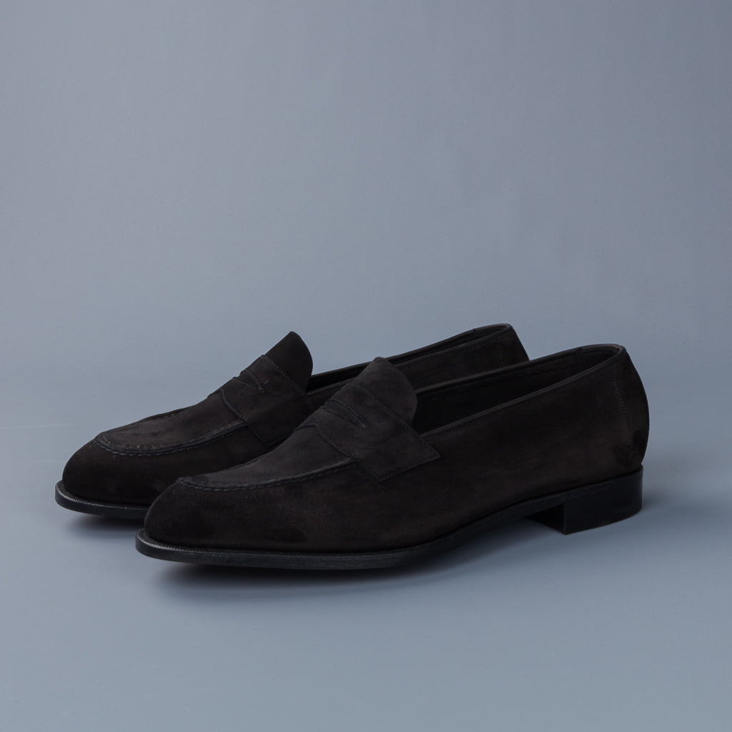 Edward Green Harrow in Black Suede