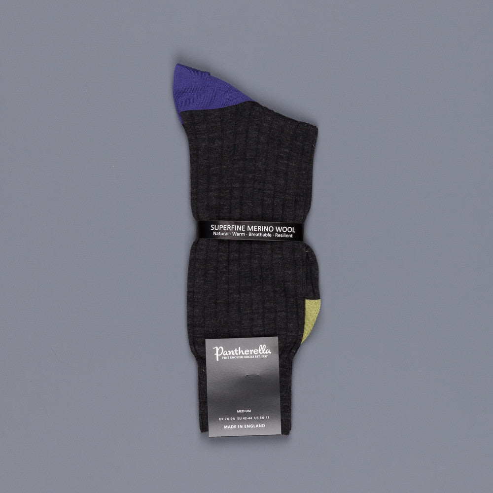 Pantherella Stratford merino wool socks charcoal