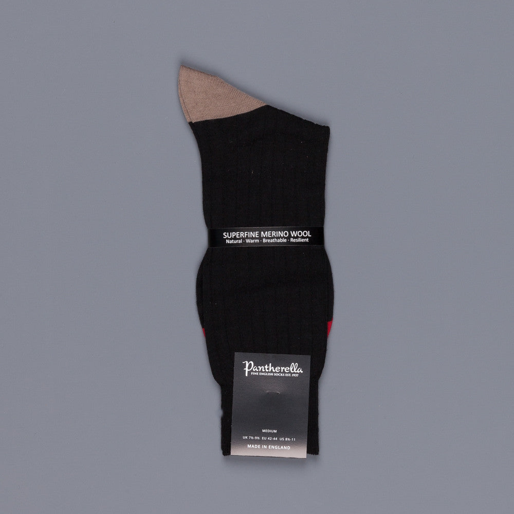 Pantherella Stratford merino wool socks black