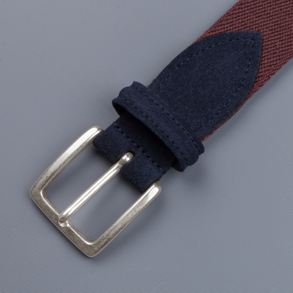 Anderson's x Frans Boone woven belt Burgundy Blu-suede