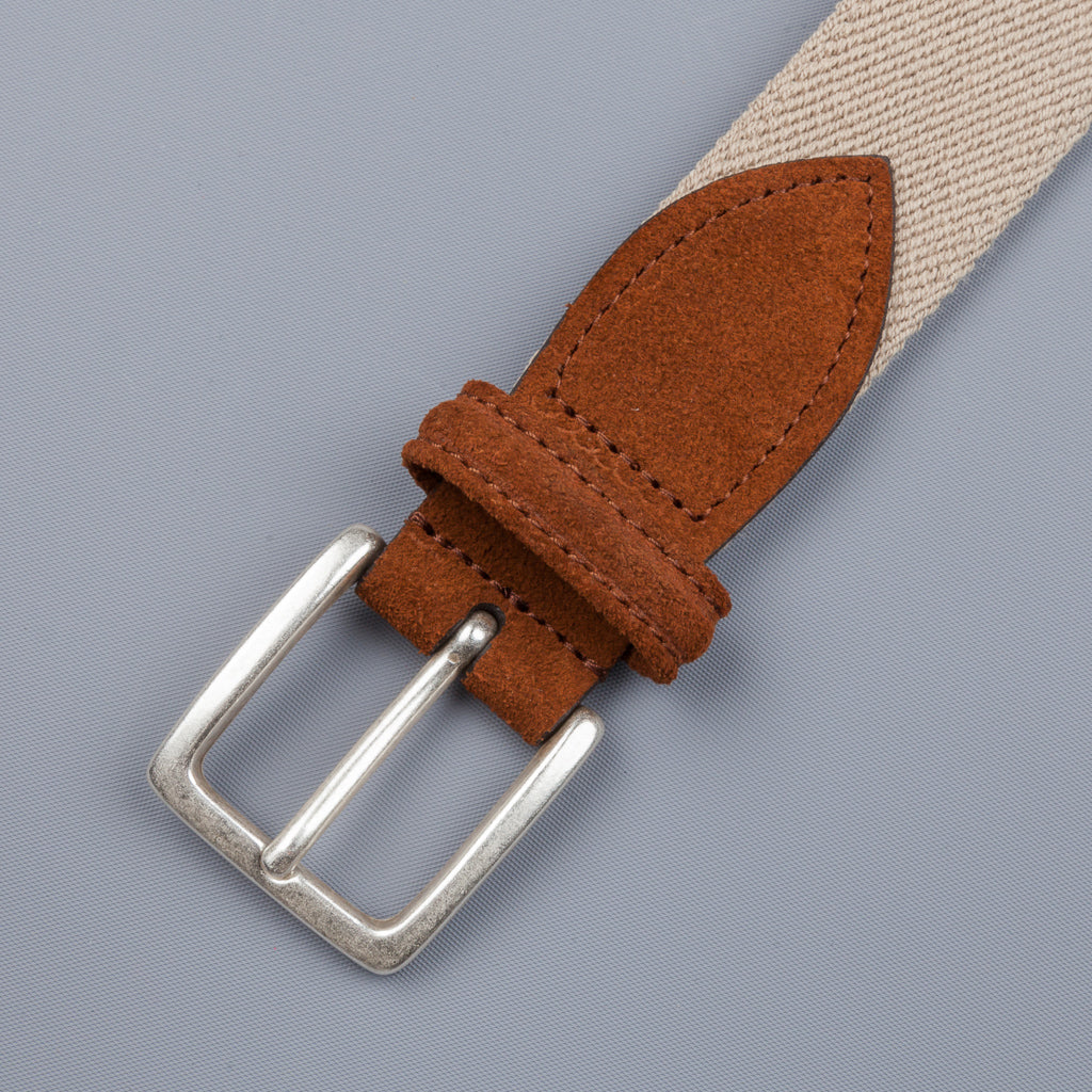 Anderson's x Frans Boone woven belt tan snuff suede