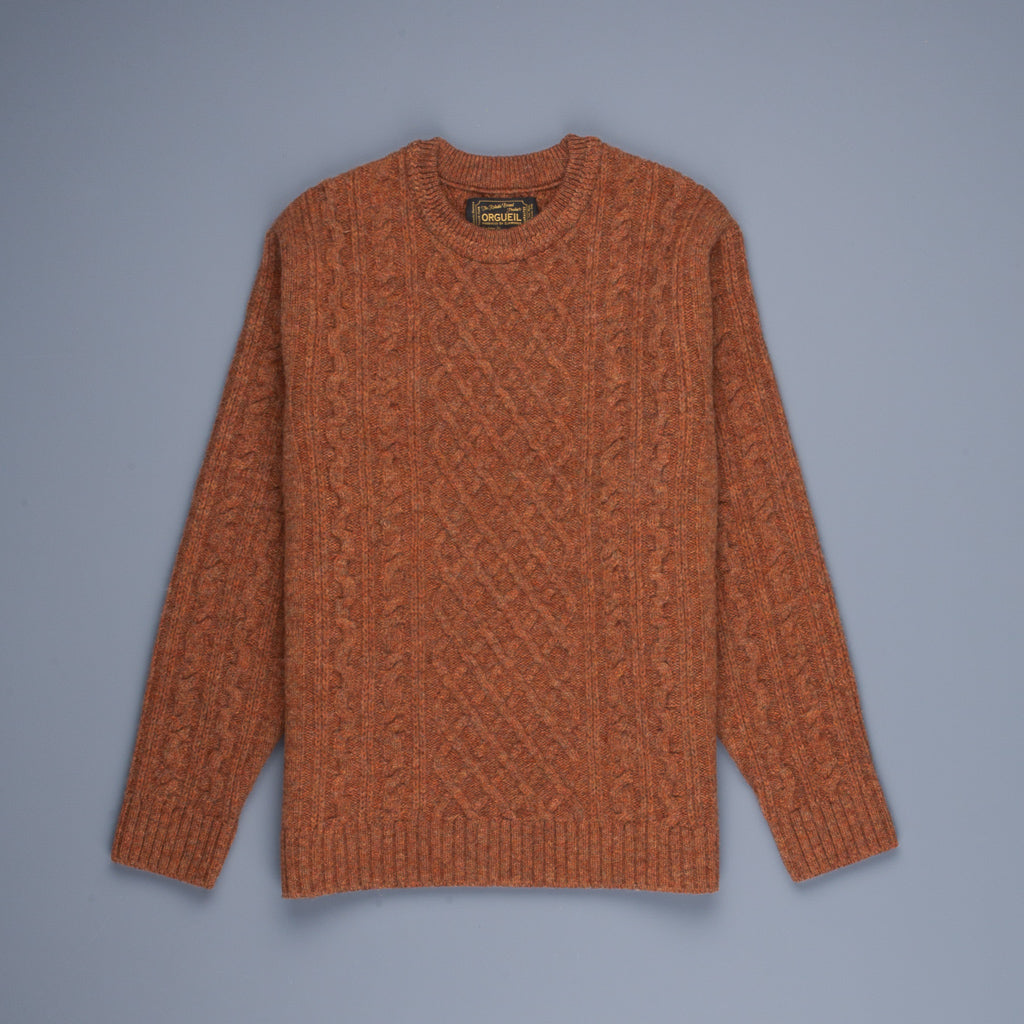 Orgueil OR4153 Cable Knit Sweat Orange