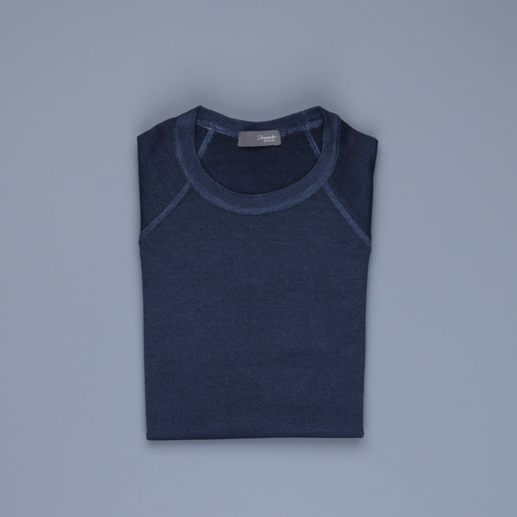 Drumhor Merino Wool Sweater Blu Notte