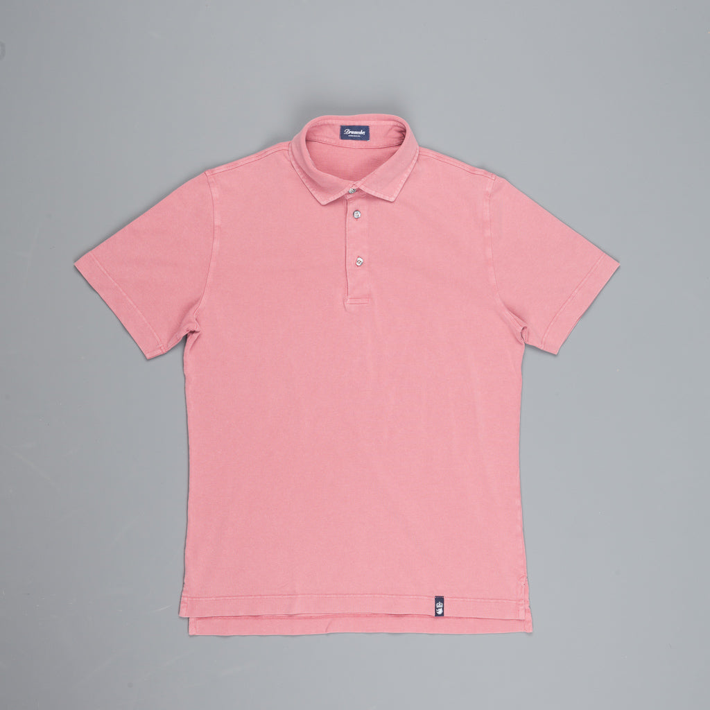 Drumohr Pique Polo Flamingo