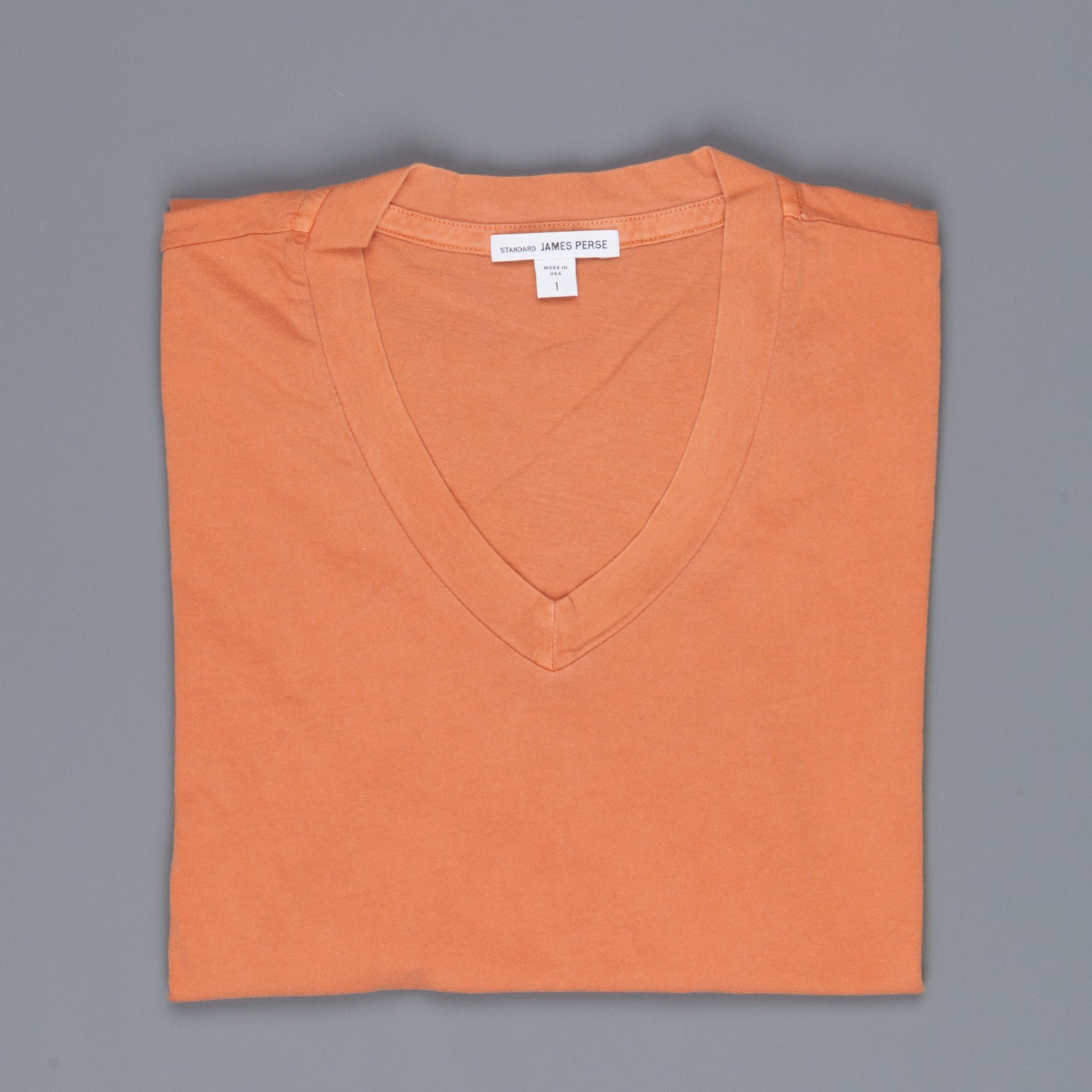 James Perse SS V Neck tee shirt Orange