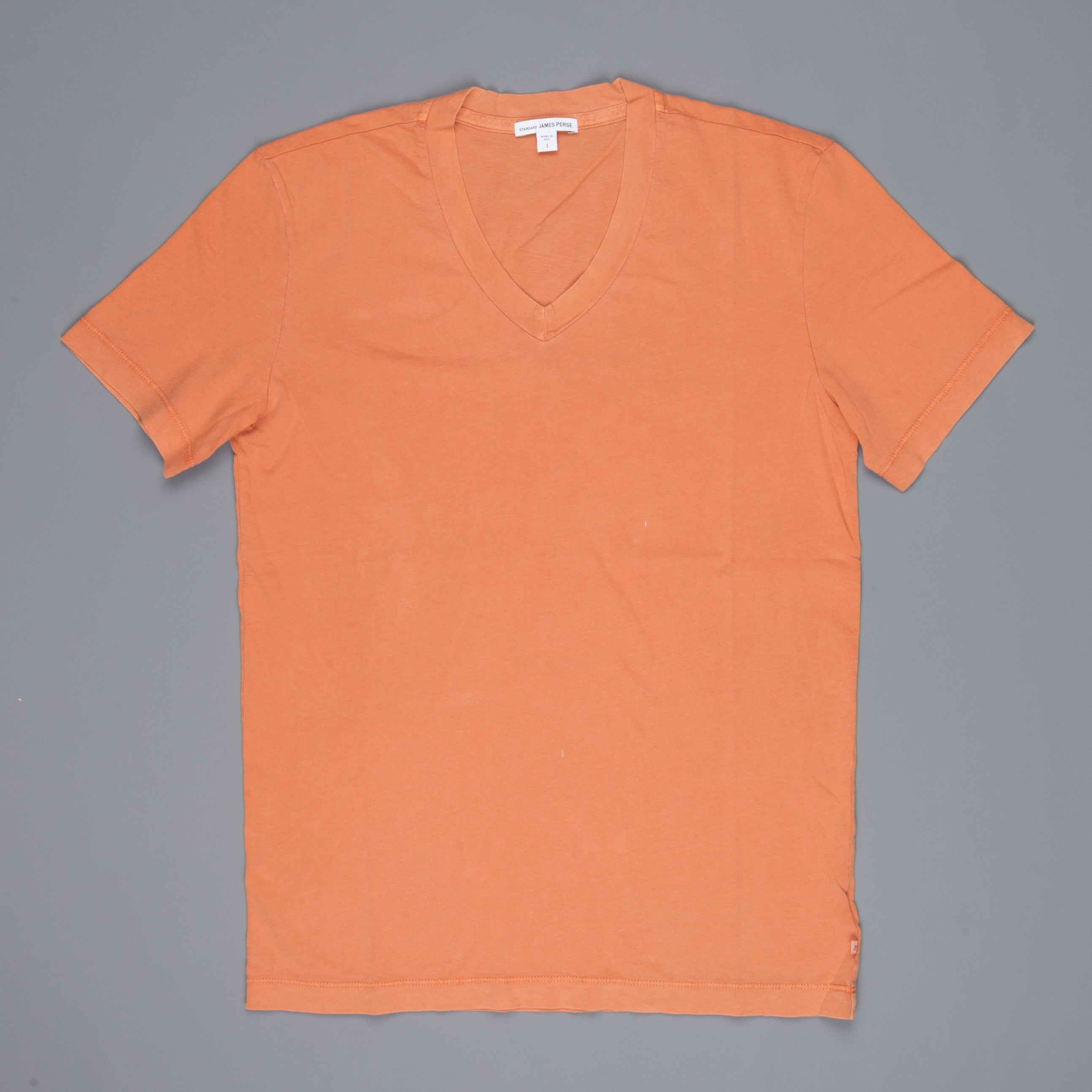 James Perse SS V Neck tee shirt Orange